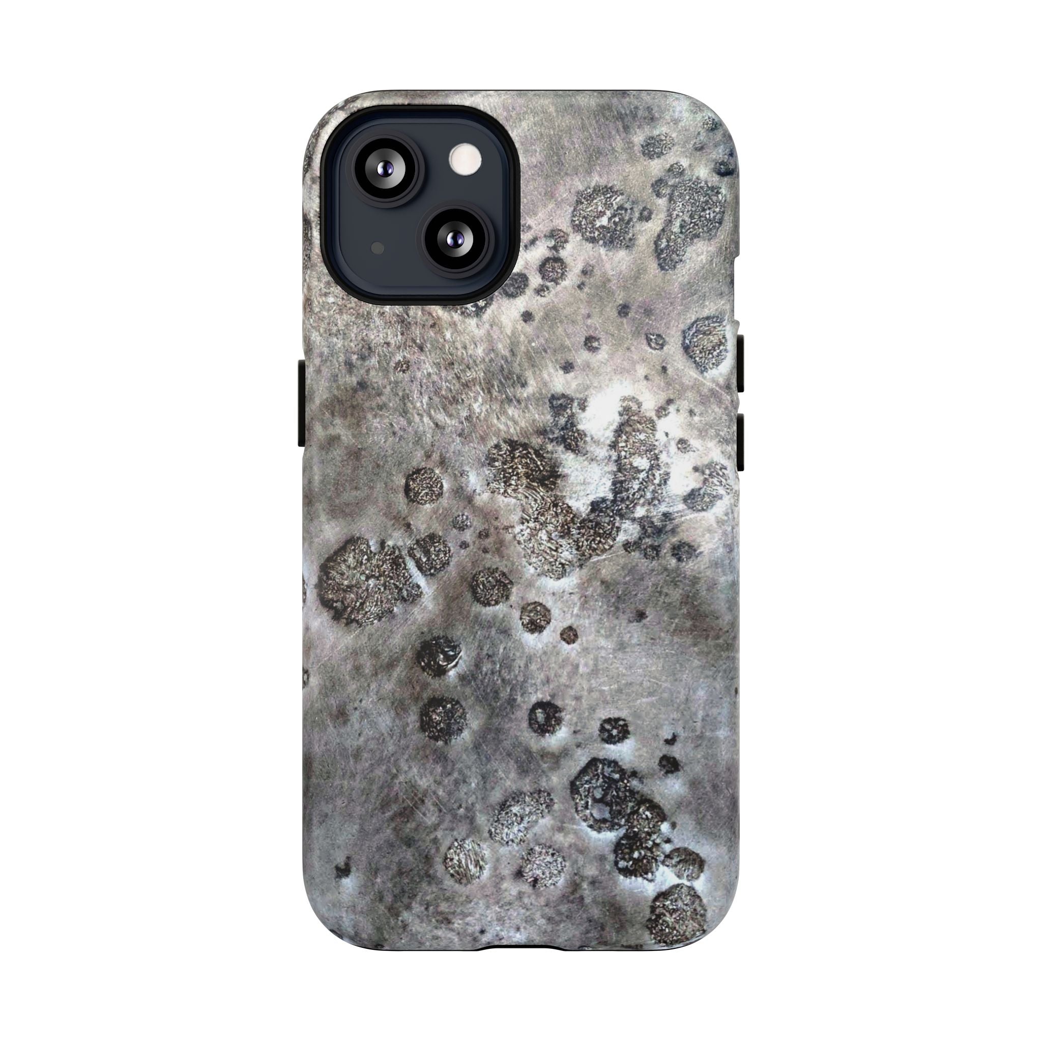 Magnetic iphone case with a Lunar Moon Rock Design is as tough as it looks with 2 layer shell compatible with MagSafe Accessories