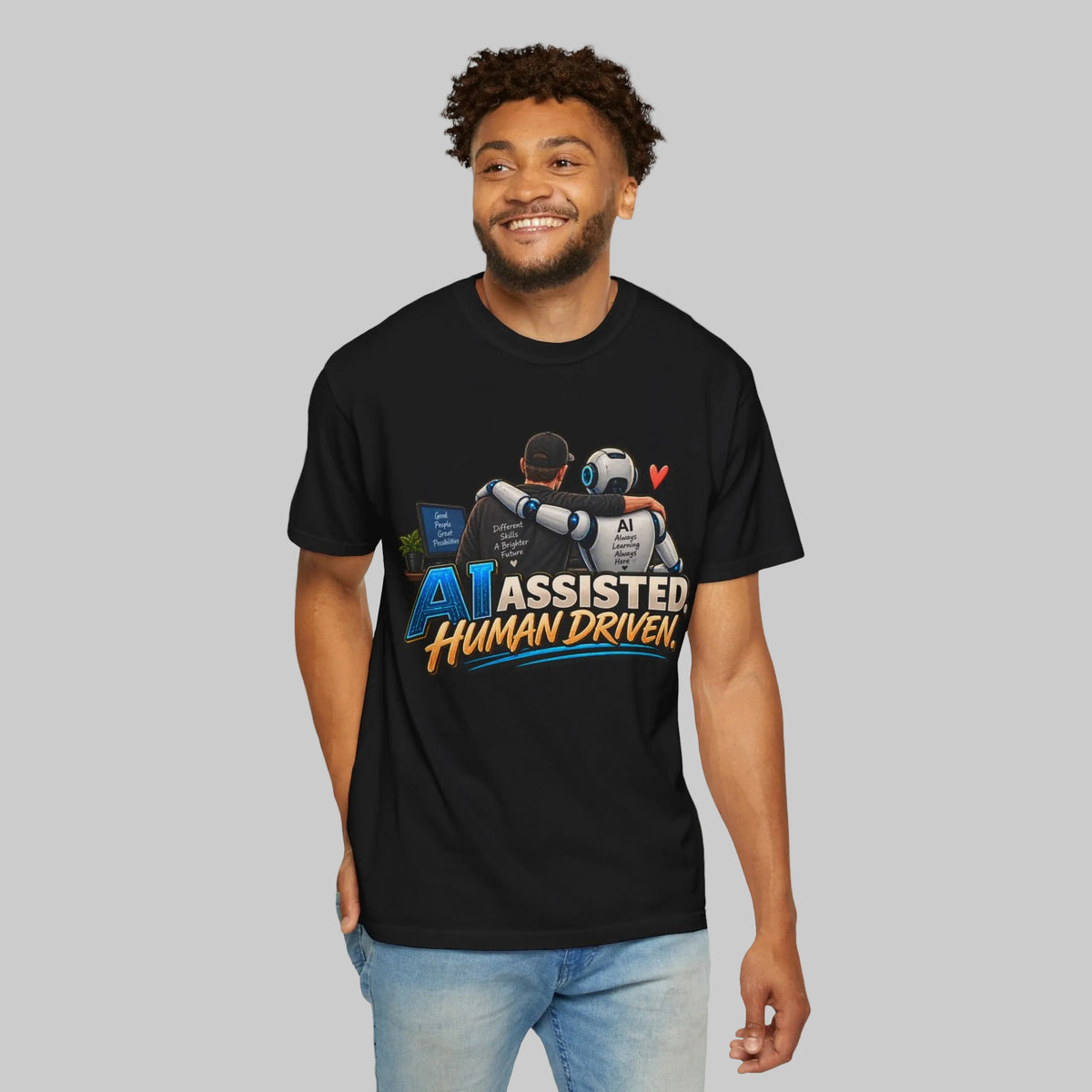 AI Assisted Human Driven Graphic T-Shirt