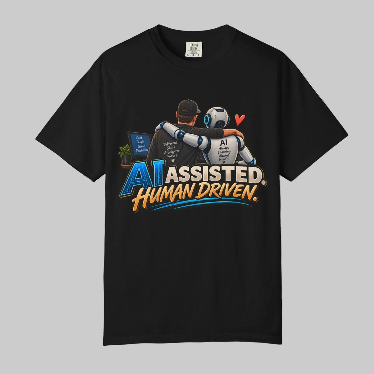 AI Assisted Human Driven Graphic T-Shirt