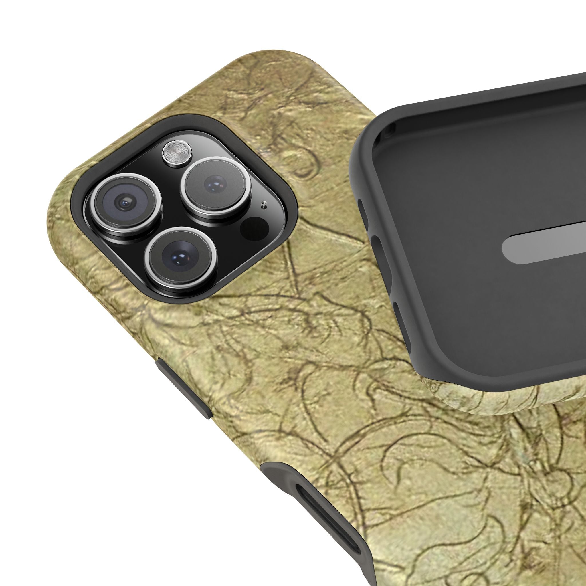 Phone Case - Magnetic Impact in Antique Gold Scroll