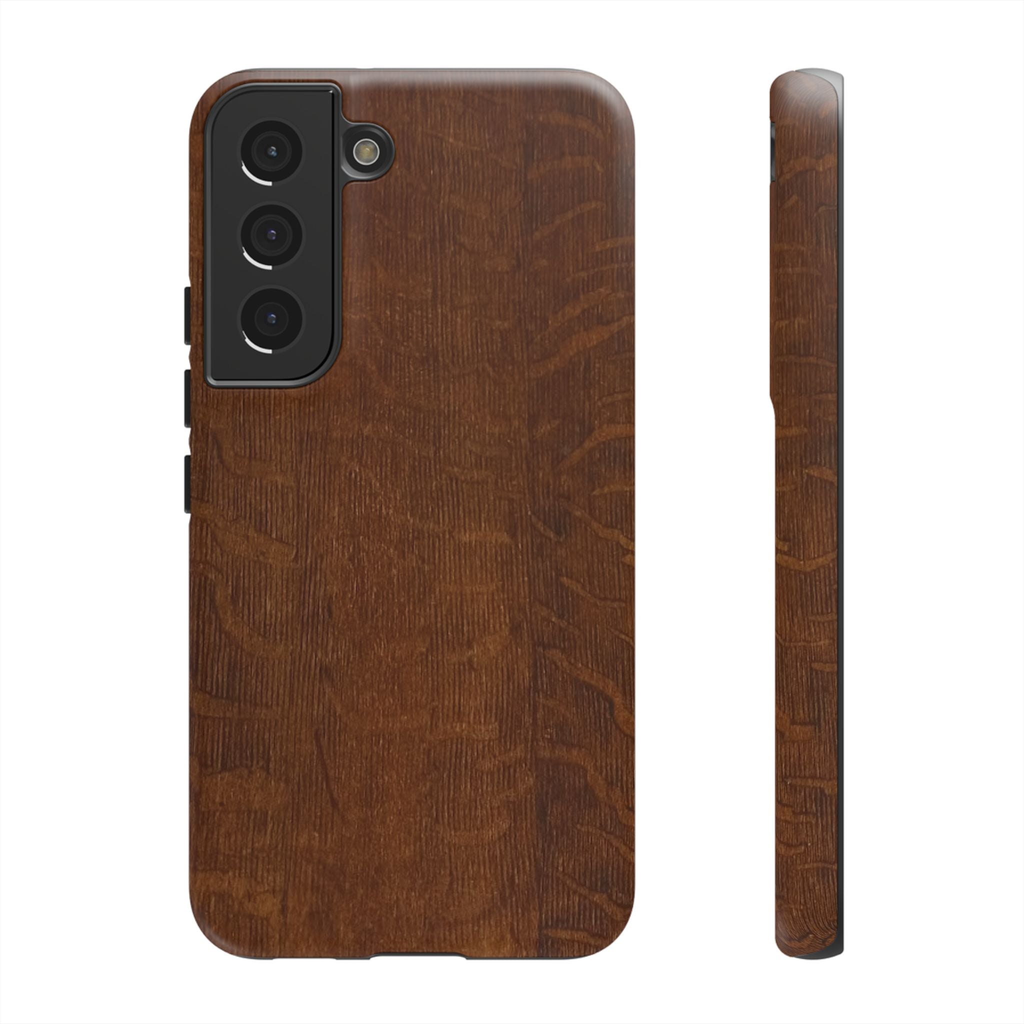 Phone case with 3D Wrap Unique Wood Grain Design - Tough and Durable in Glossy or Matte finish