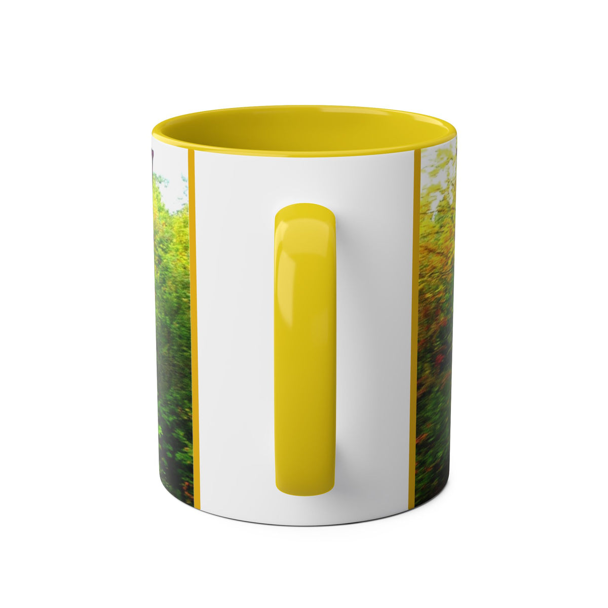 Autumn Vibes Two-Tone Coffee Mug with Vibrant Fall Colors, 11oz
