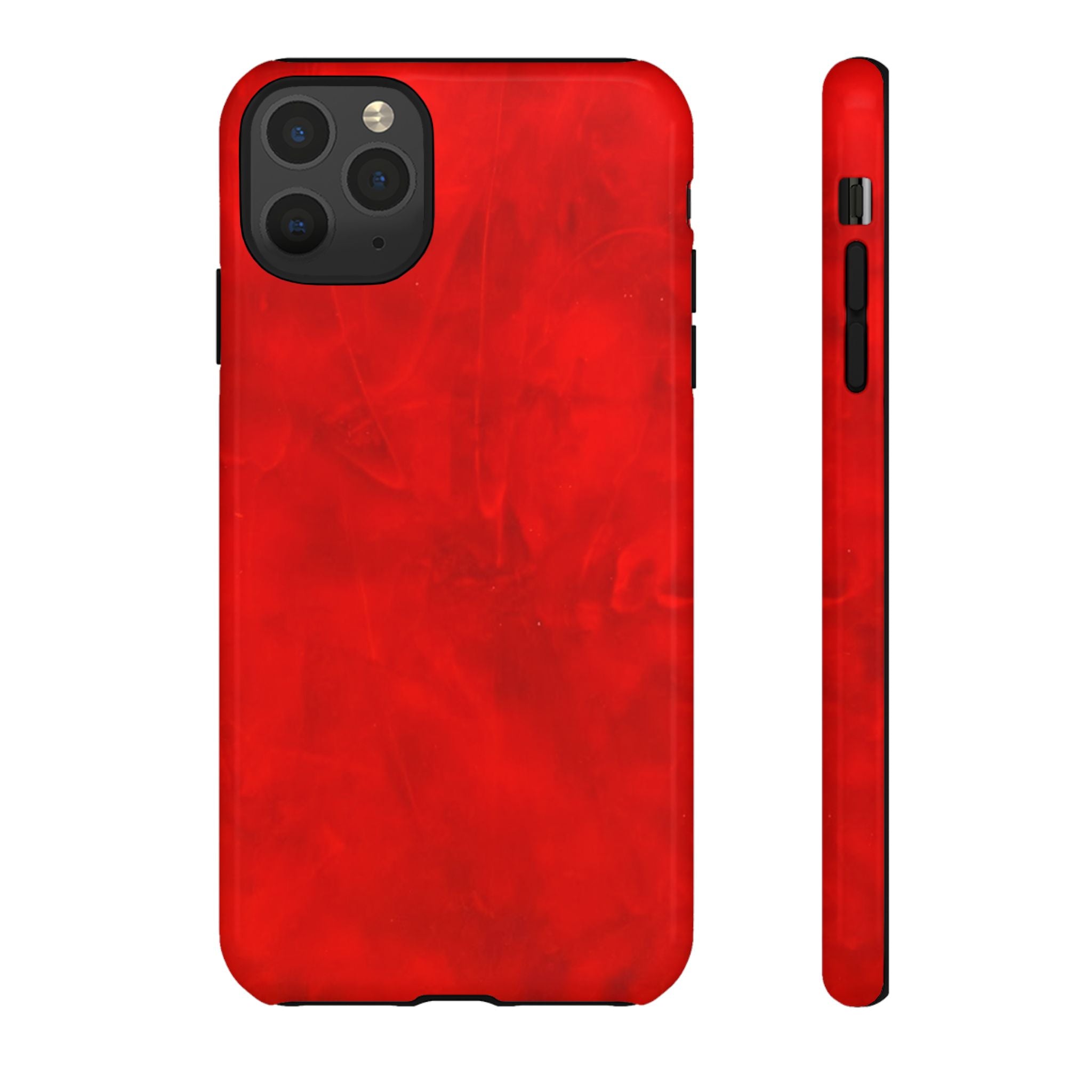 Phone Case in Hot Red Leather-like Design with Dual Layer for Shock Impact and UV Protection