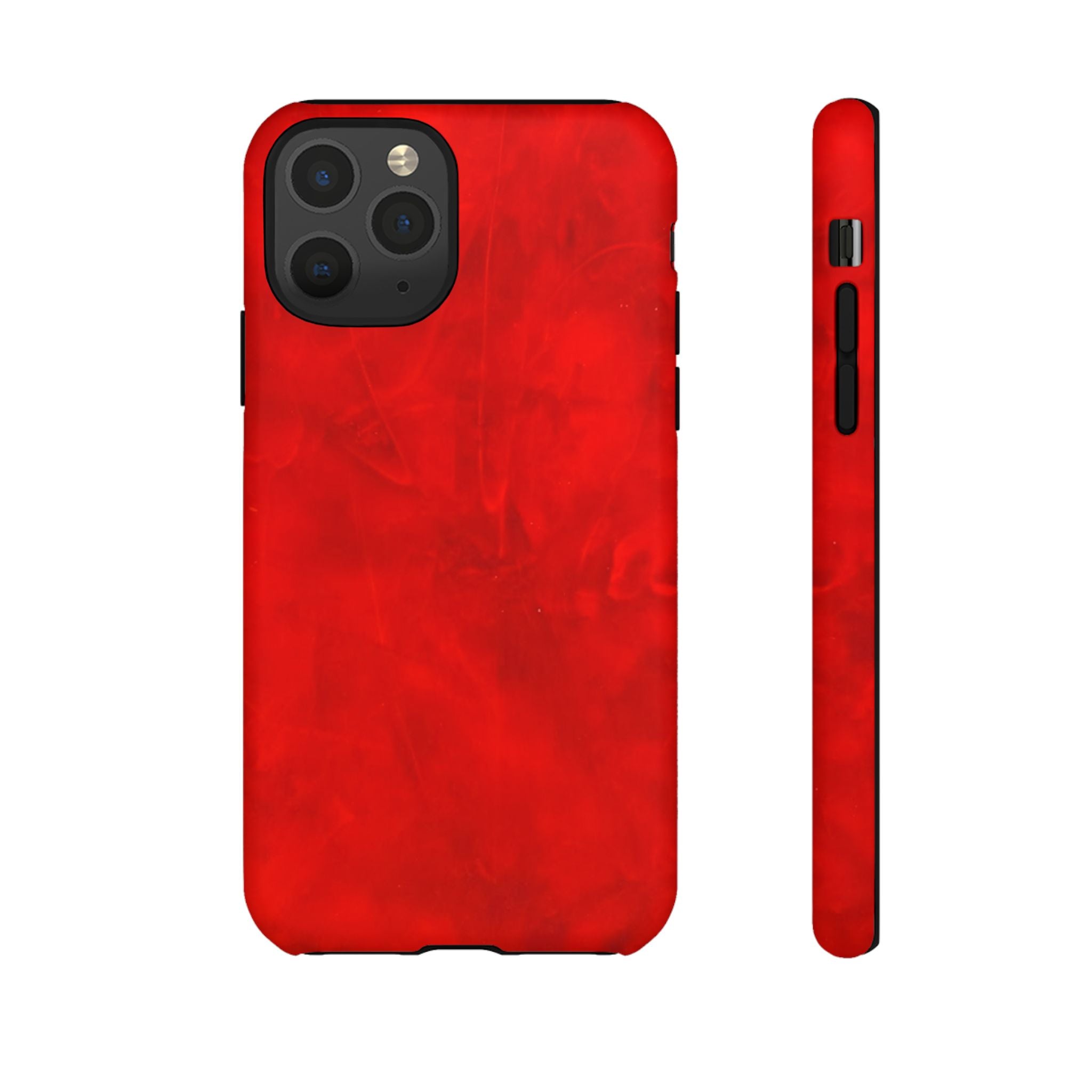 Phone Case in Hot Red Leather-like Design with Dual Layer for Shock Impact and UV Protection