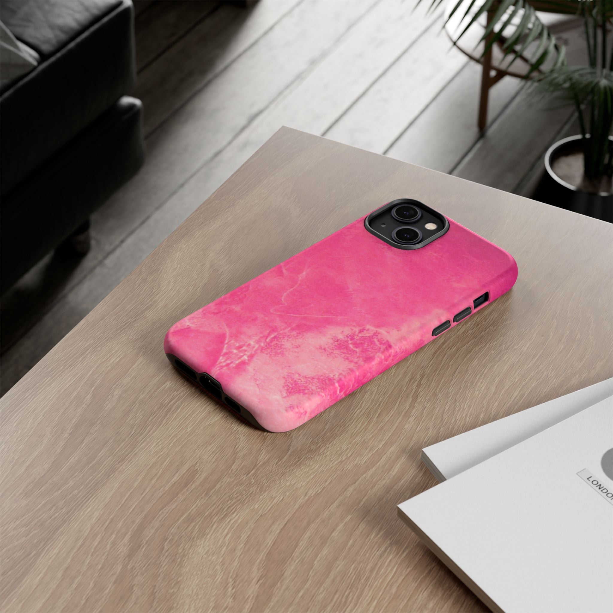 Phone Case - Pink Abstract Art Design - durable & stylish