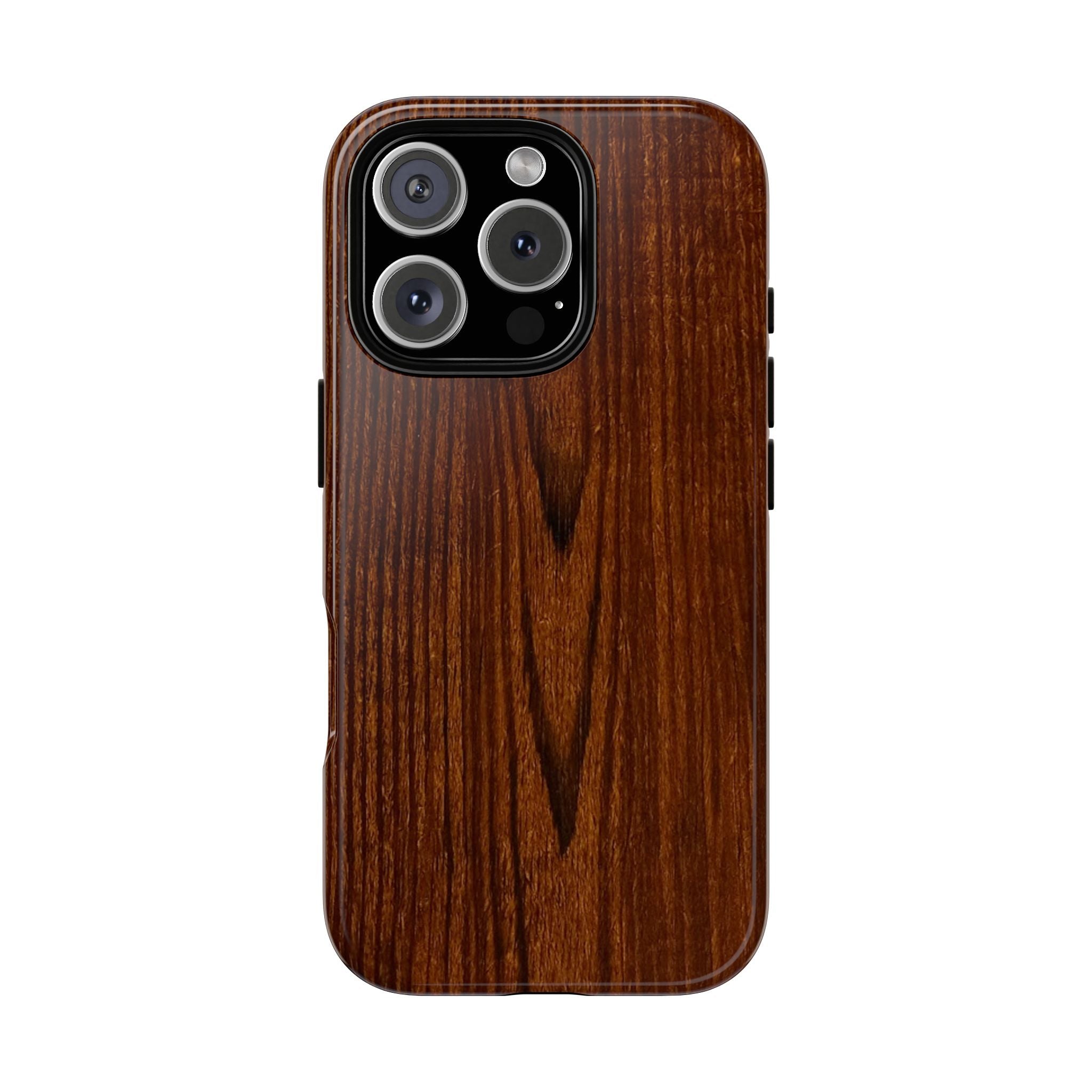 Phone Case in Fine Wood Grain Design with rustic, rugged good looks with toughness and durability for UV and impact resistance protection