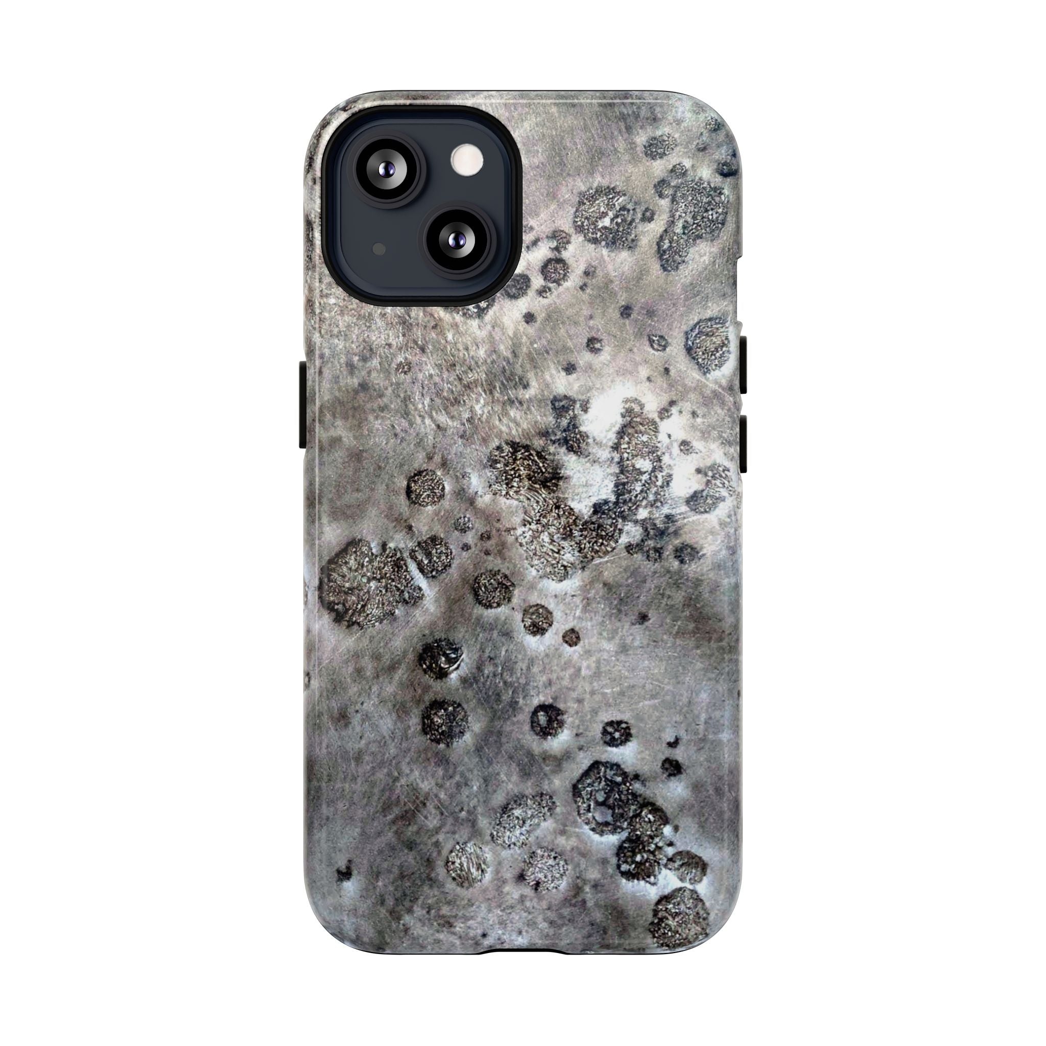 Magnetic iphone case with a Lunar Moon Rock Design is as tough as it looks with 2 layer shell compatible with MagSafe Accessories