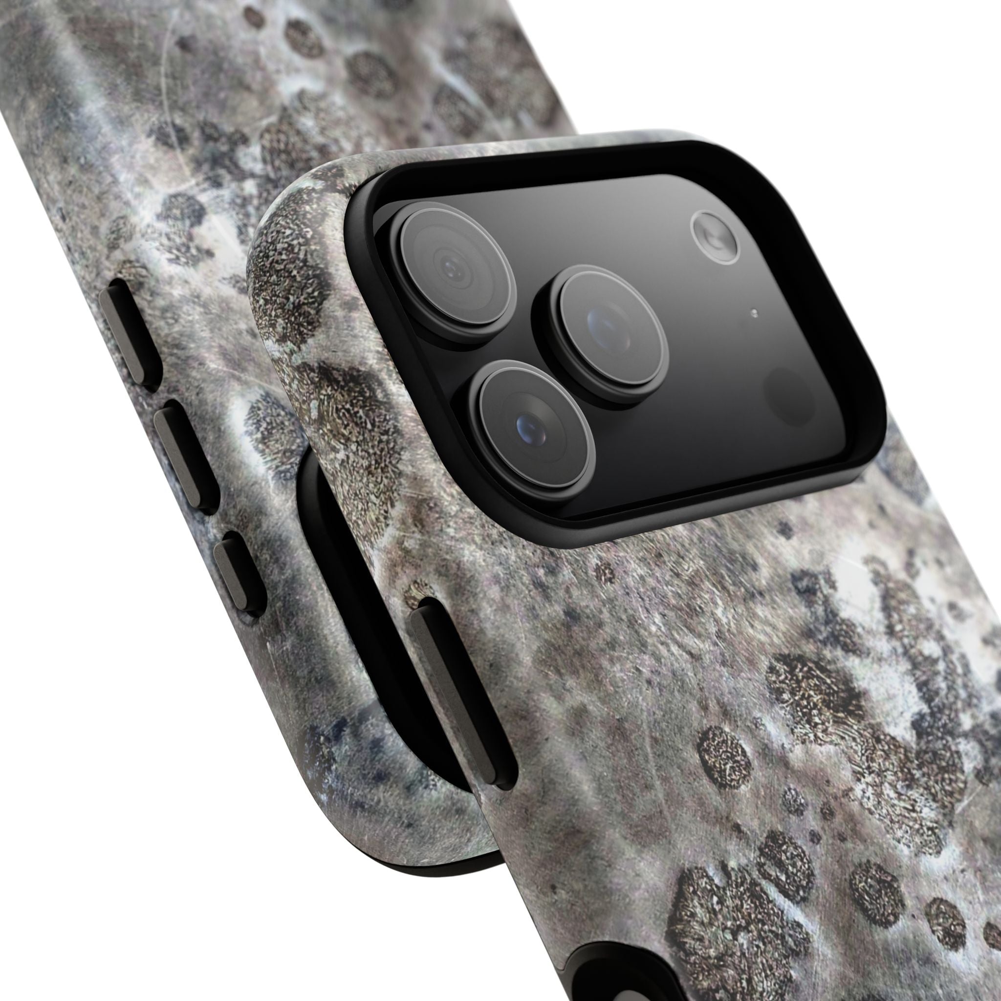 Magnetic iphone case with a Lunar Moon Rock Design is as tough as it looks with 2 layer shell compatible with MagSafe Accessories