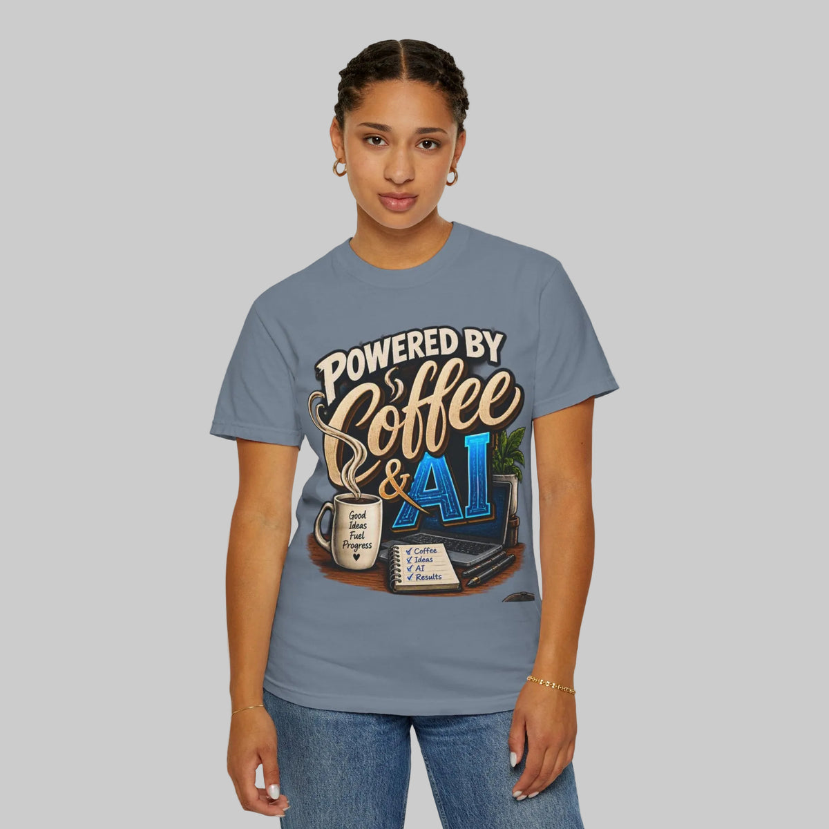 Powered by Coffee & AI T-Shirt