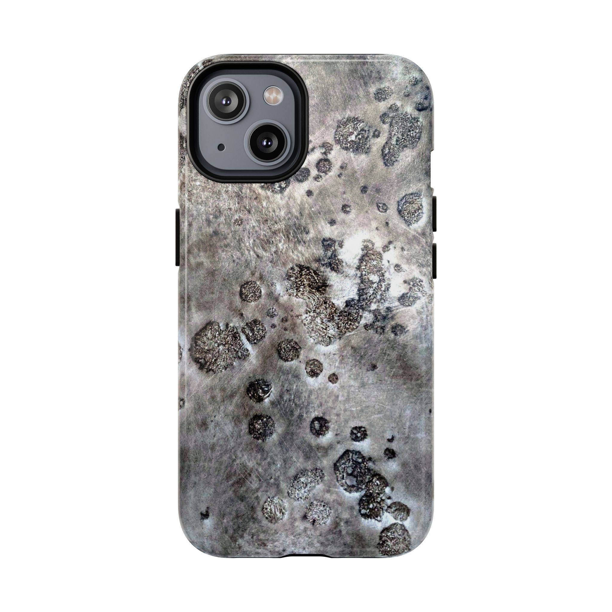 Magnetic iphone case with a Lunar Moon Rock Design is as tough as it looks with 2 layer shell compatible with MagSafe Accessories