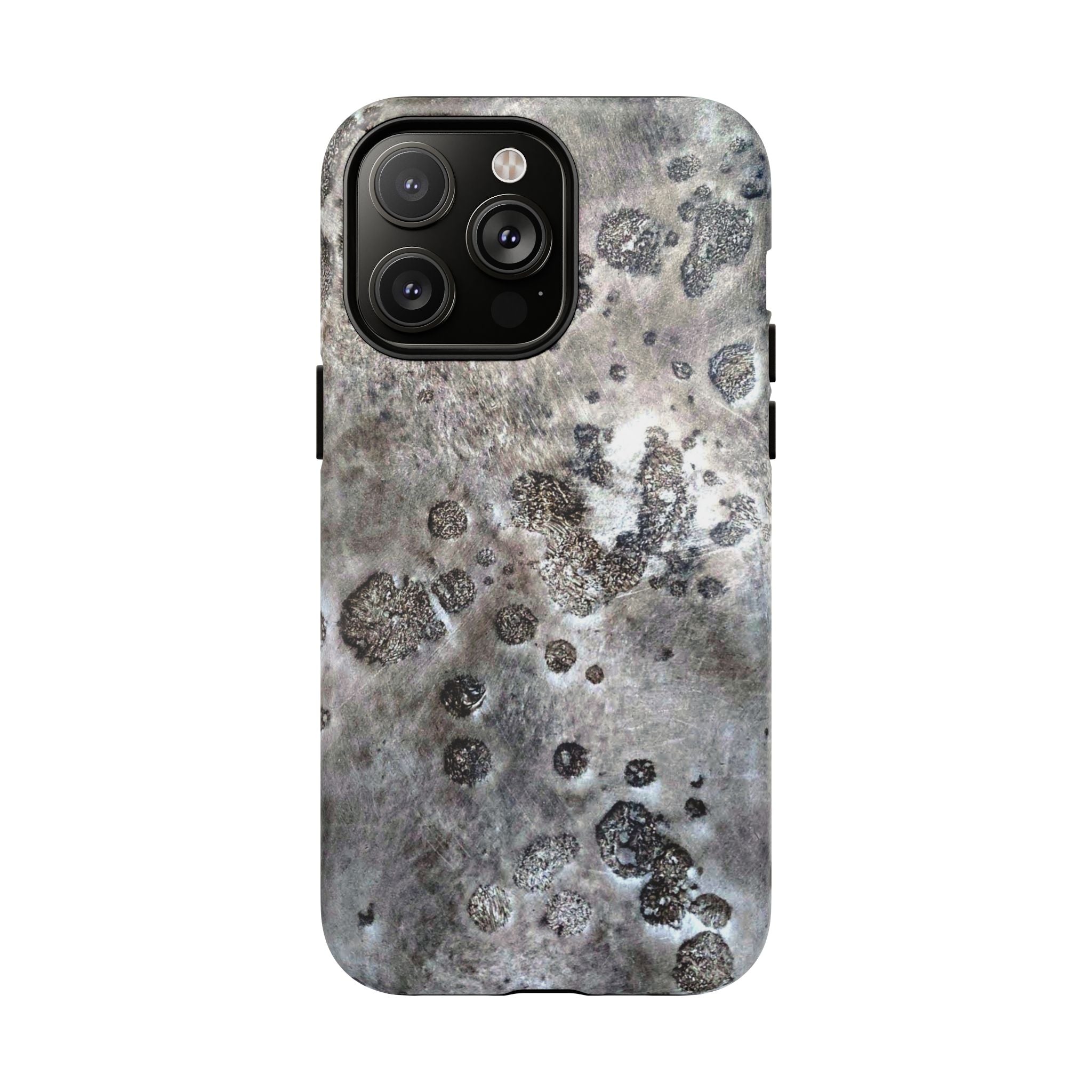 Magnetic iphone case with a Lunar Moon Rock Design is as tough as it looks with 2 layer shell compatible with MagSafe Accessories
