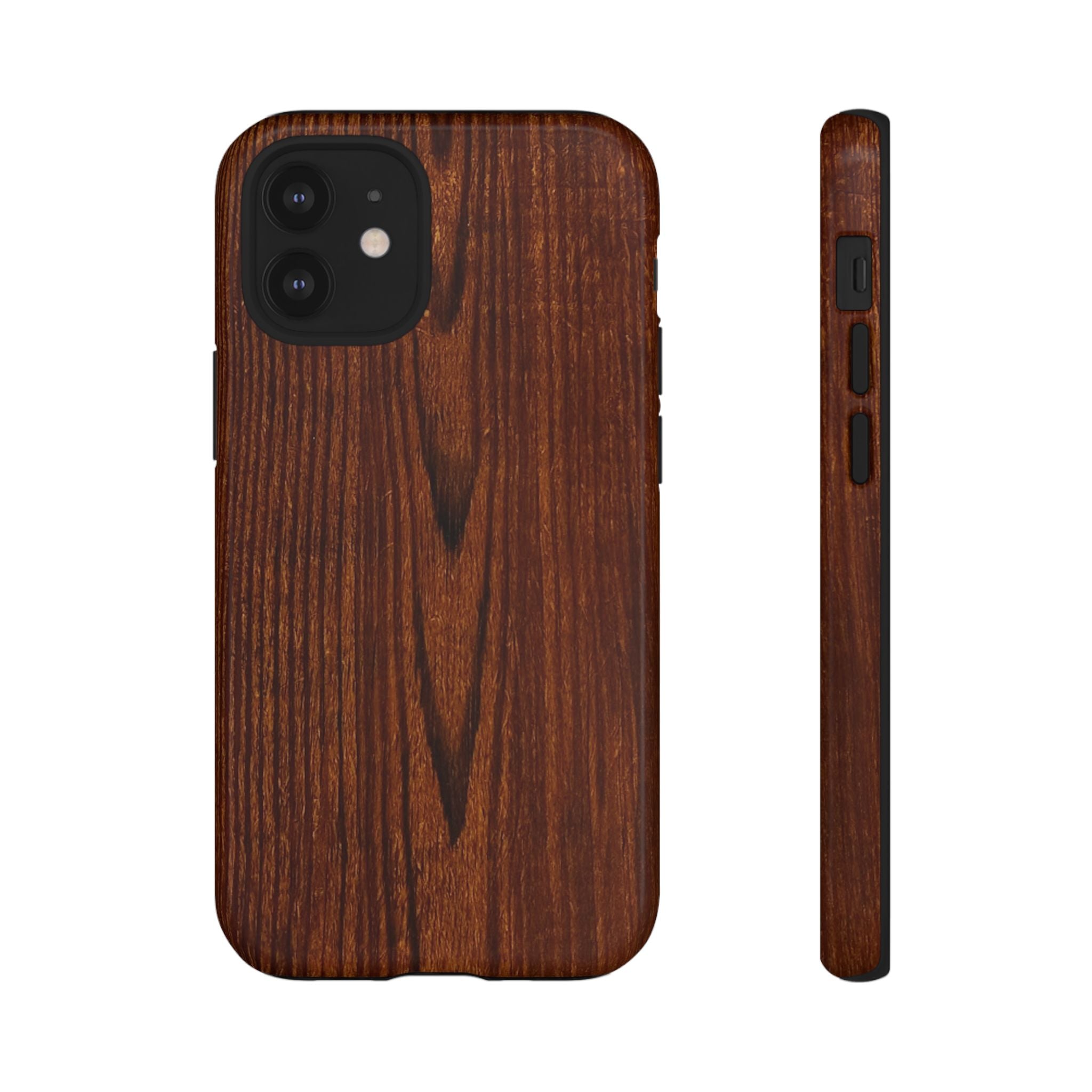 Phone Case in Fine Wood Grain Design with rustic, rugged good looks with toughness and durability for UV and impact resistance protection