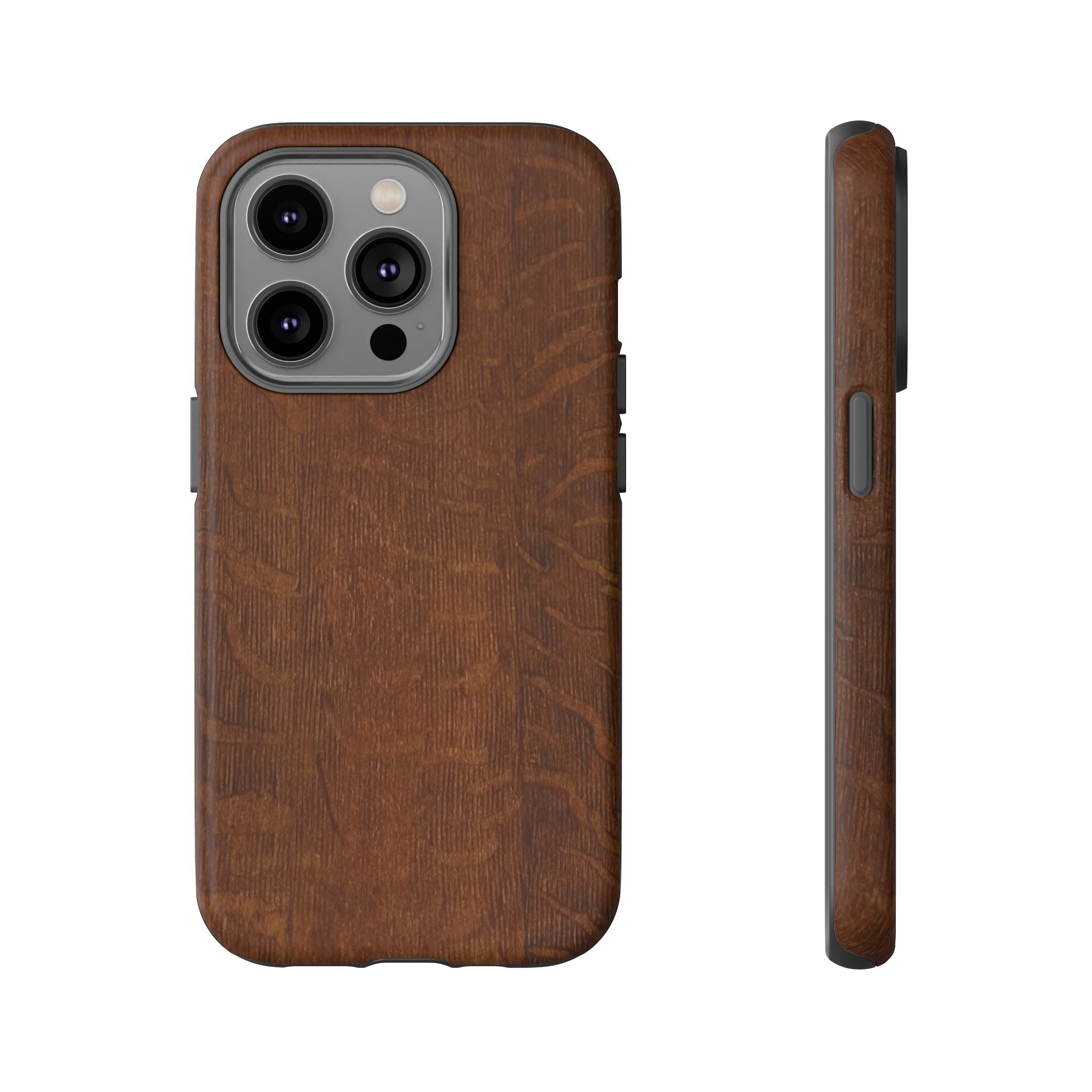 Phone case with 3D Wrap Unique Wood Grain Design - Tough and Durable in Glossy or Matte finish