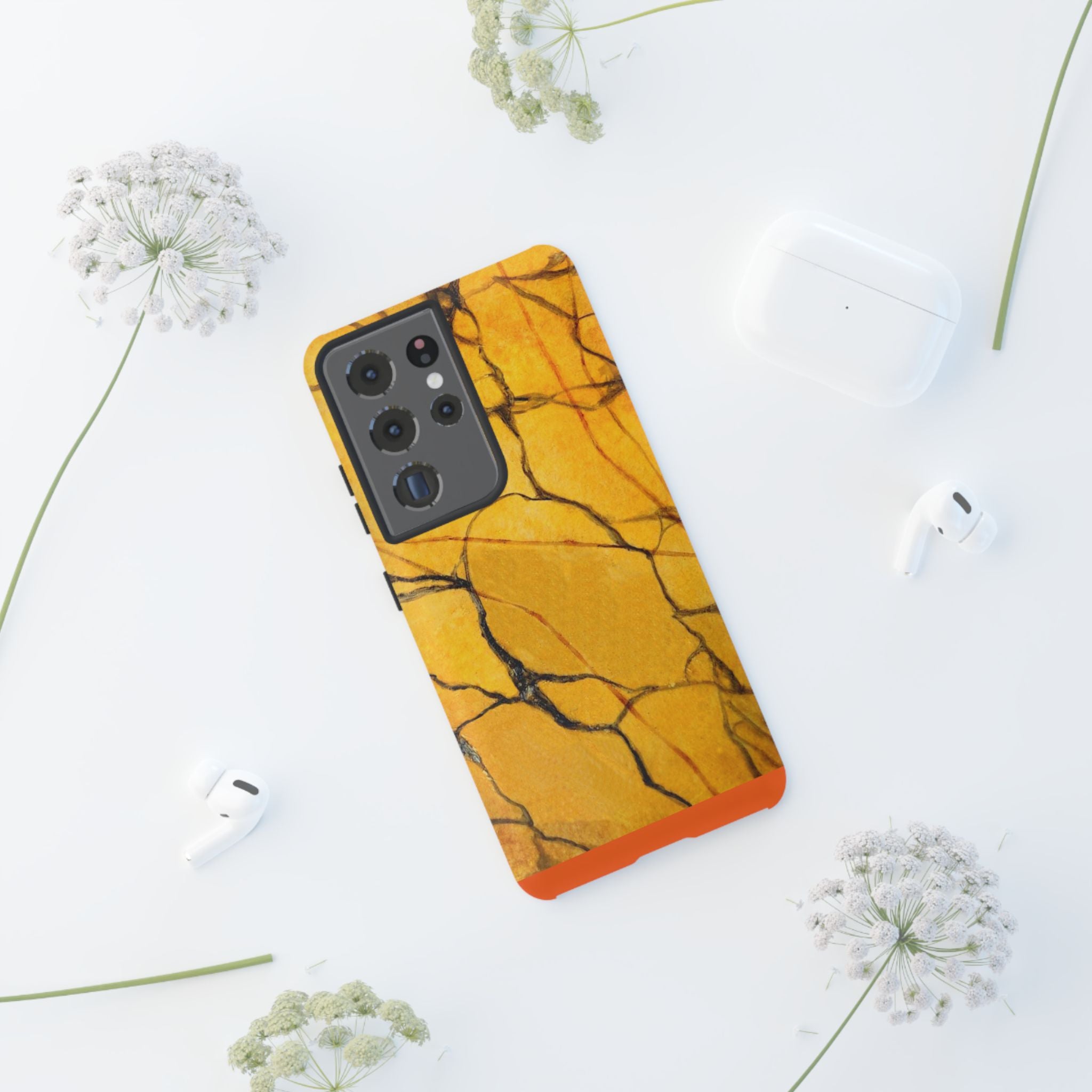 Phone Case - Sexy Gold Marble Design with Tough Protective Cover