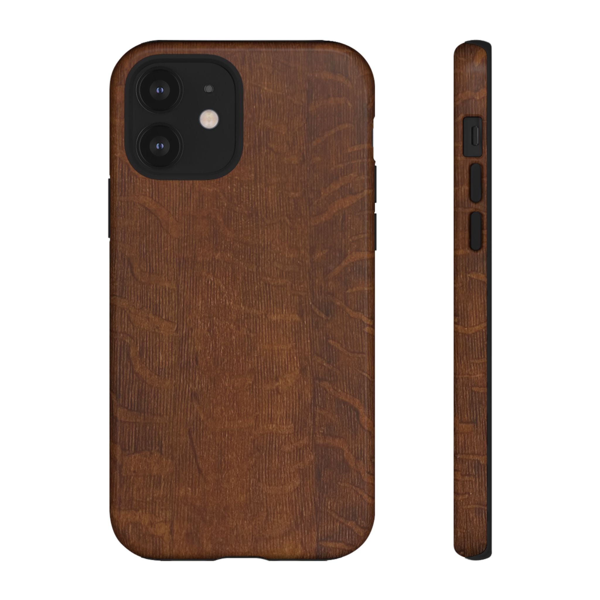Phone case with 3D Wrap Unique Wood Grain Design - Tough and Durable in Glossy or Matte finish