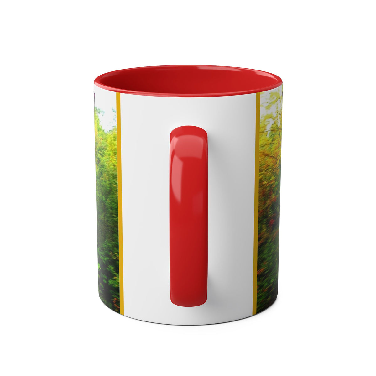 Autumn Vibes Two-Tone Coffee Mug with Vibrant Fall Colors, 11oz