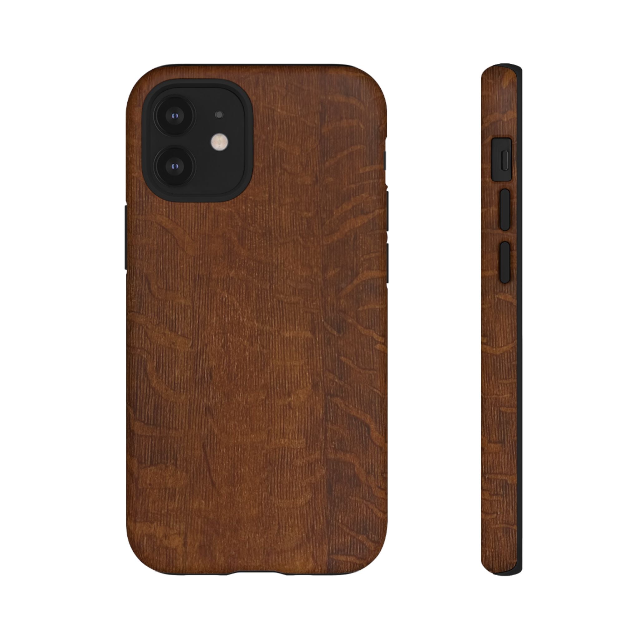 Phone case with 3D Wrap Unique Wood Grain Design - Tough and Durable in Glossy or Matte finish