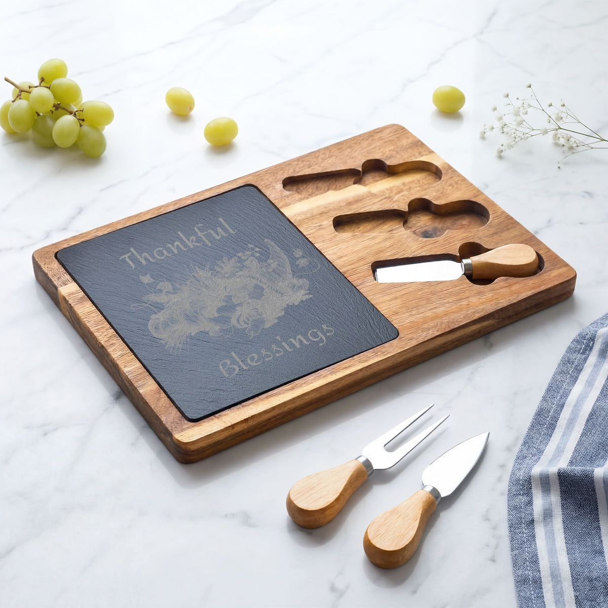 Charcuterie Board Thankful Blessings Designed by Studio Blitz