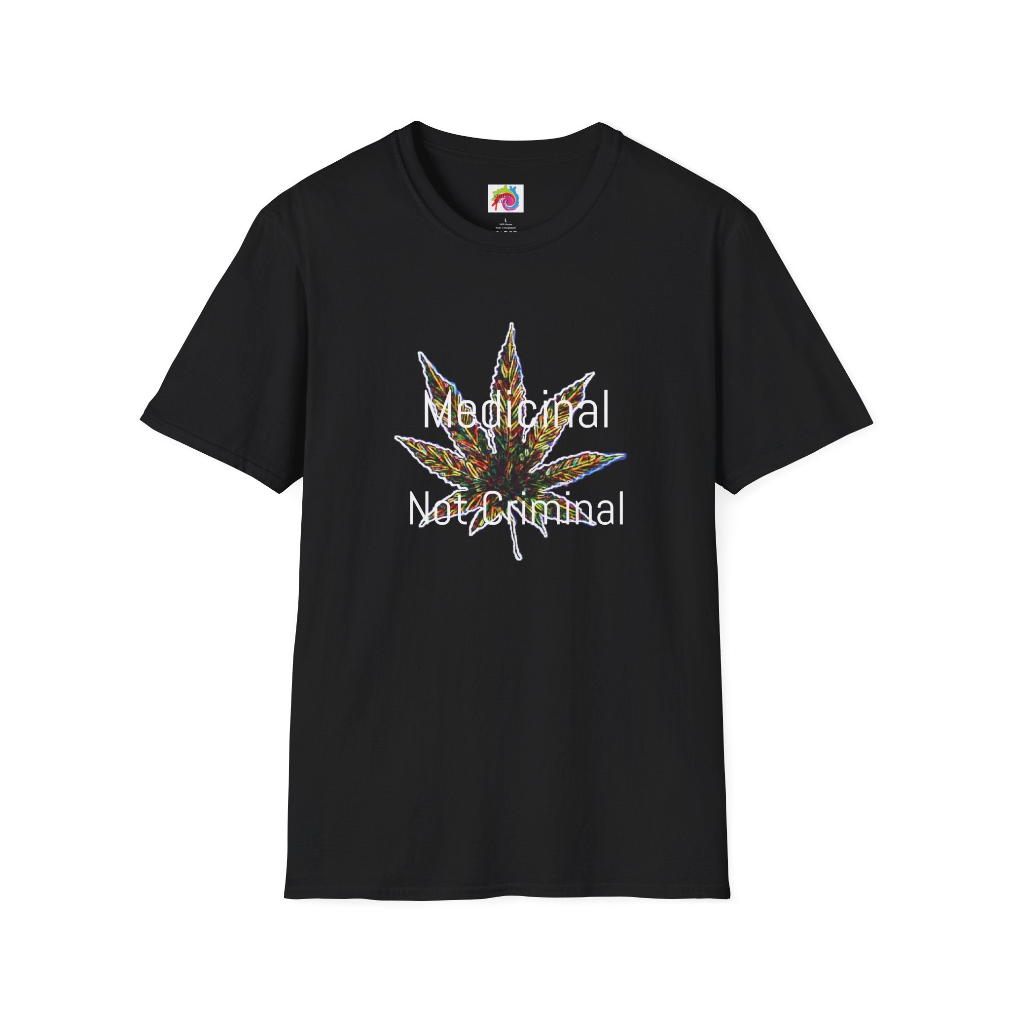 Unisex Colorful Cannabis T-Shirt designed by Studio Blitz