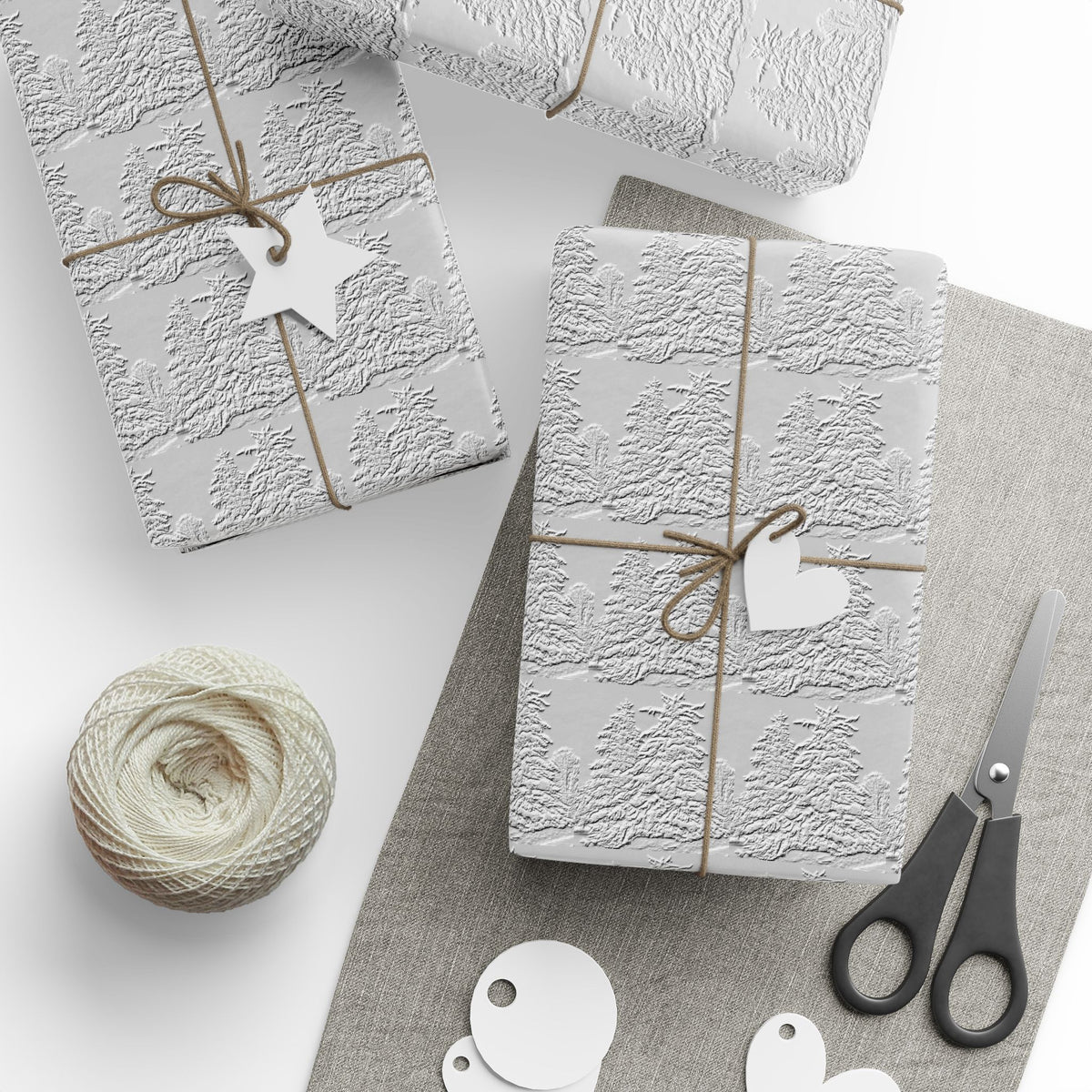 Elegant Winter Wonderland Textured Wrapping Papers designed by Studio Blitz for All Occasions