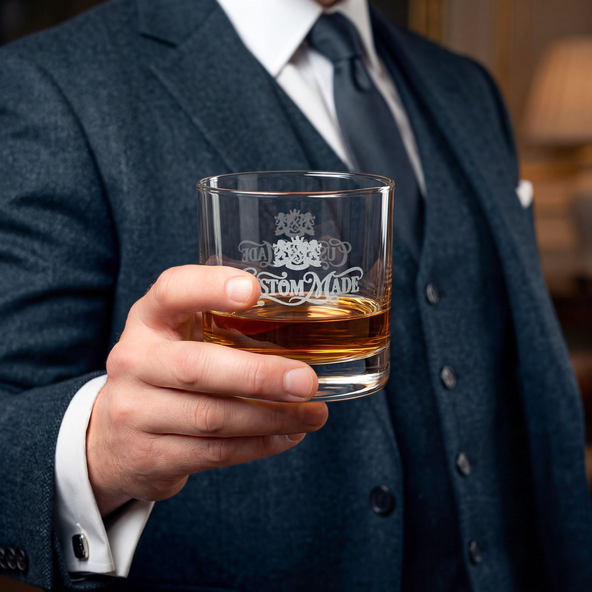 Engraved Whiskey Glass 10.5oz Bar Gift