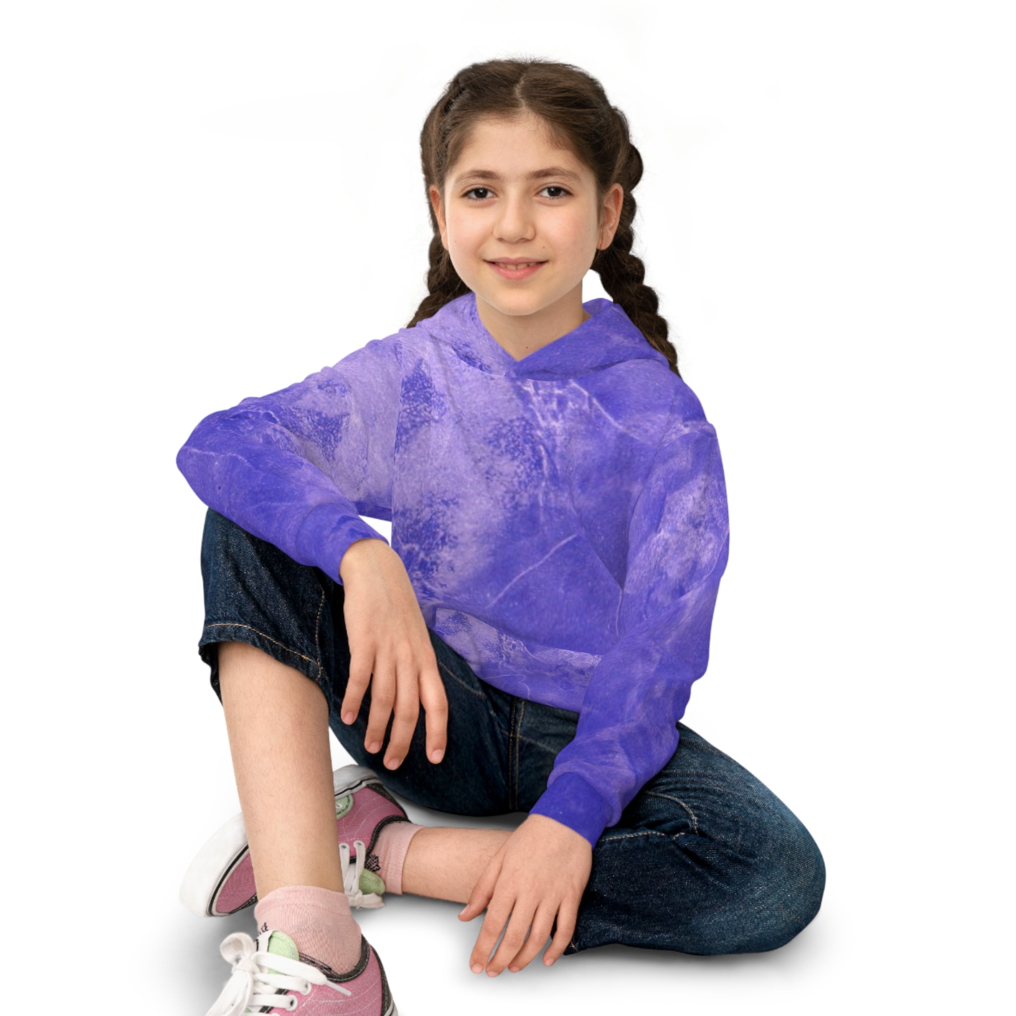 Blue Abstract Children's Hoodie by Studio Blitz