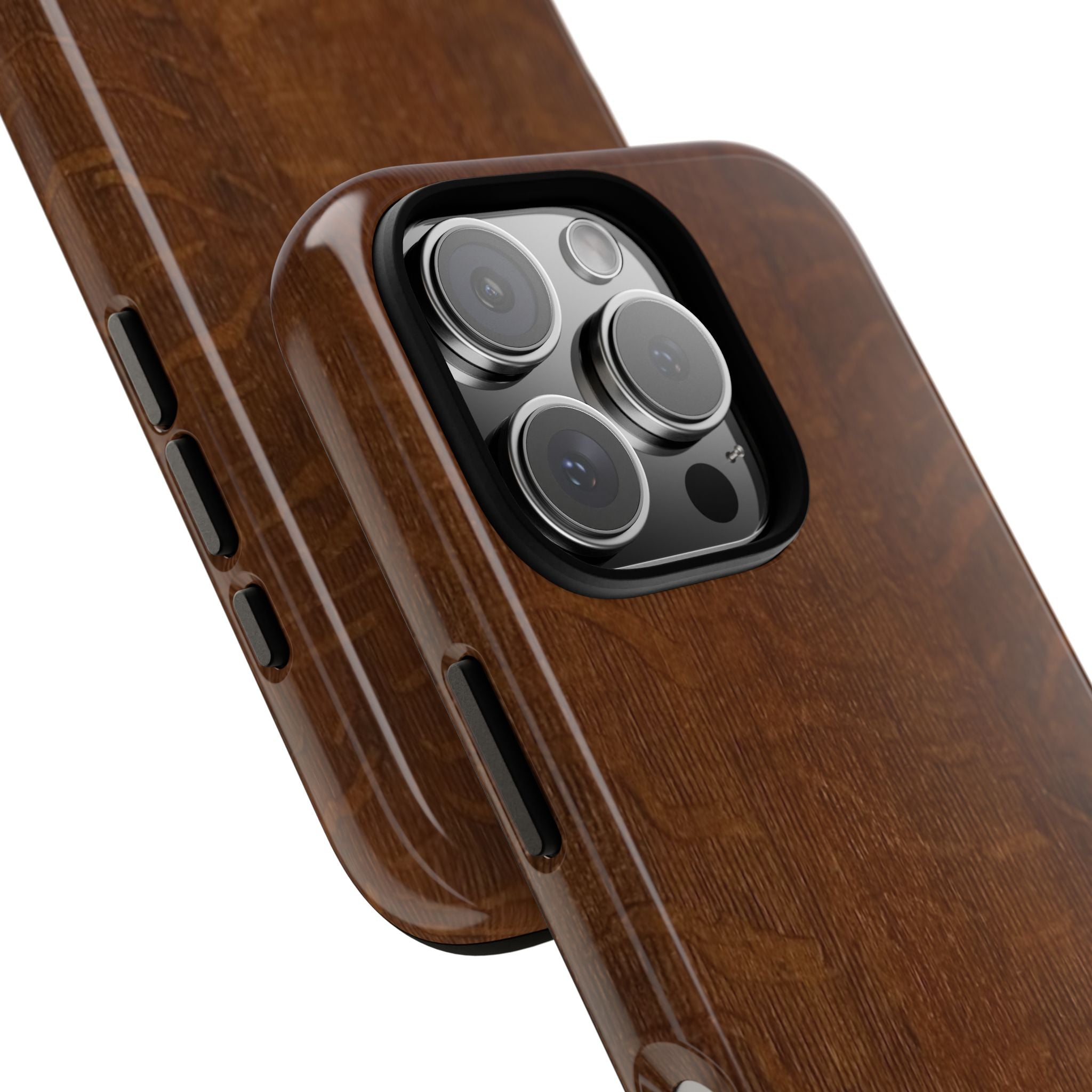 Phone case with 3D Wrap Unique Wood Grain Design - Tough and Durable in Glossy or Matte finish