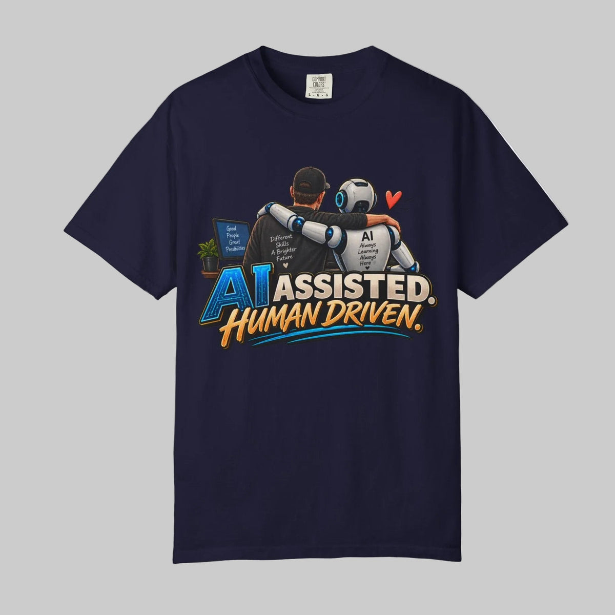 AI Assisted Human Driven Graphic T-Shirt