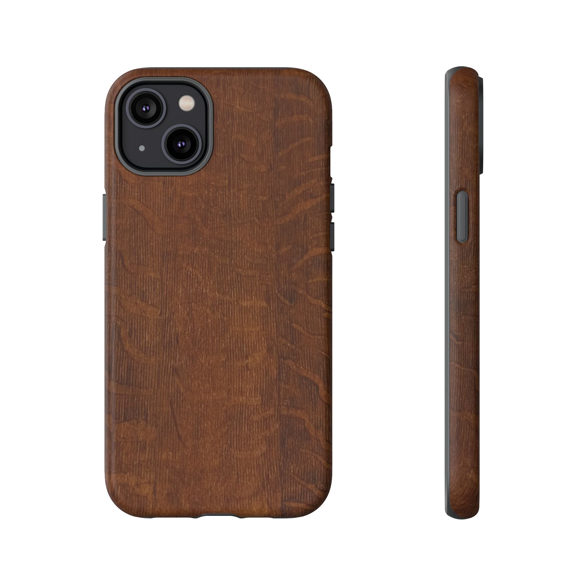 Phone case with 3D Wrap Unique Wood Grain Design - Tough and Durable in Glossy or Matte finish