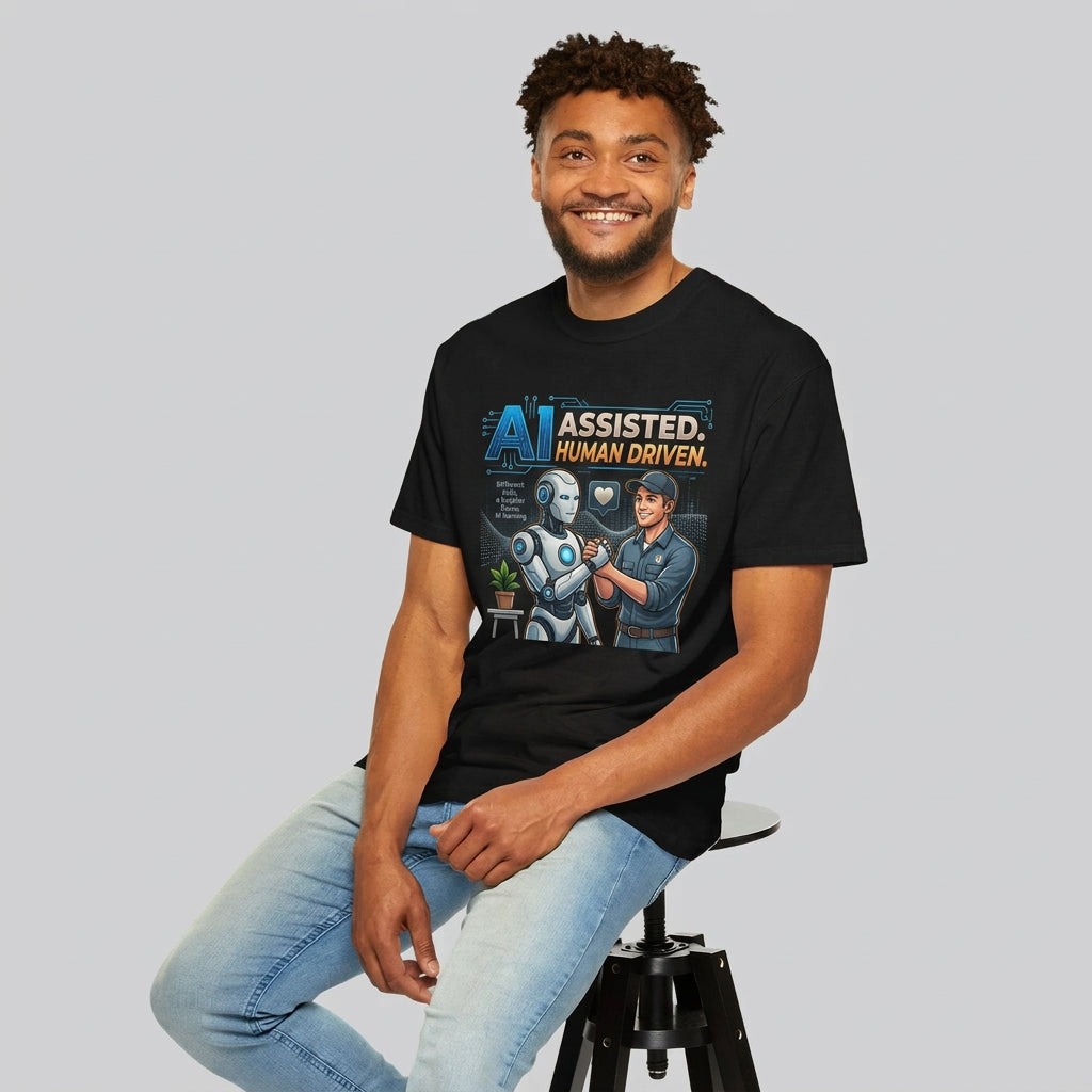AI Assisted Human Driven Graphic T-Shirt
