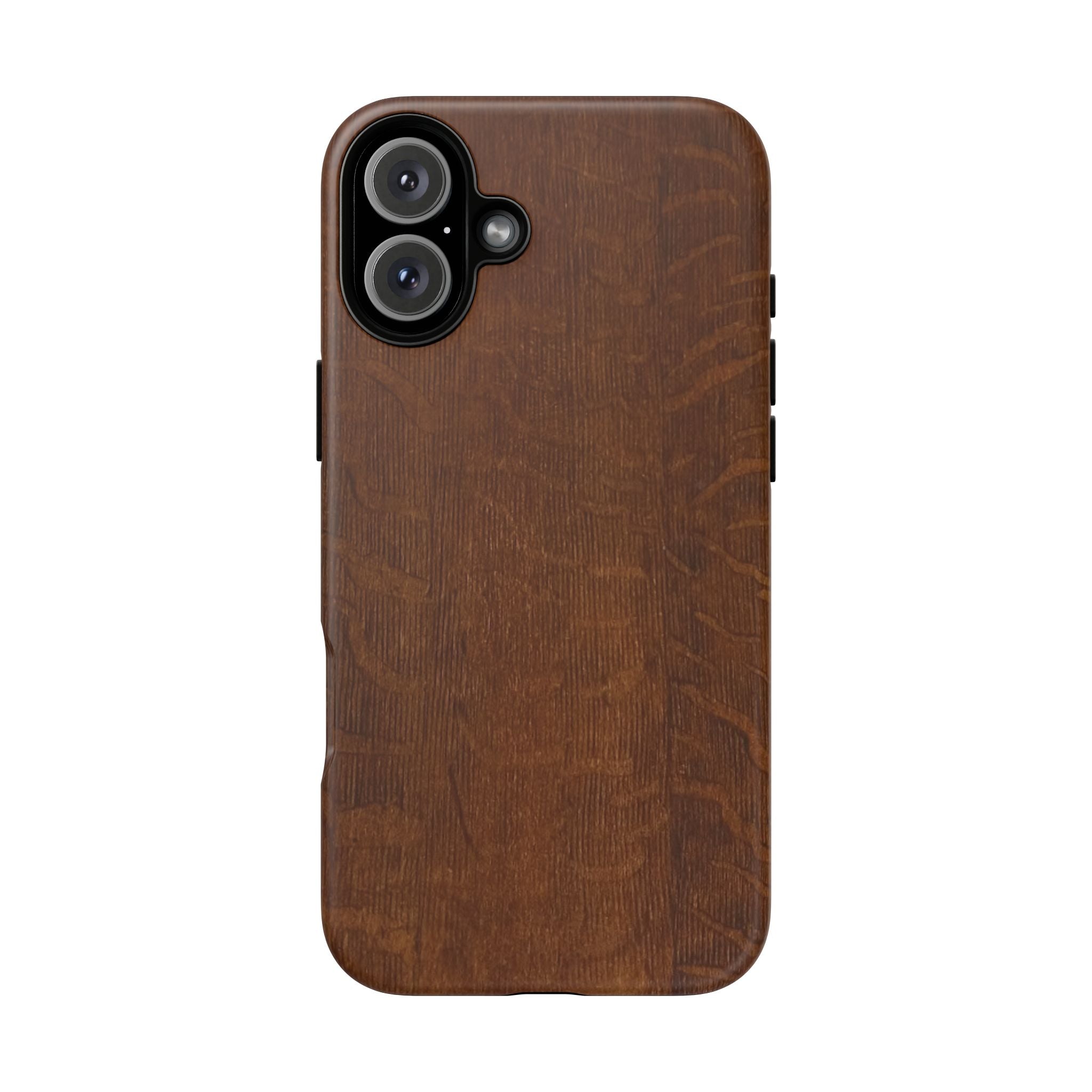 Phone case with 3D Wrap Unique Wood Grain Design - Tough and Durable in Glossy or Matte finish