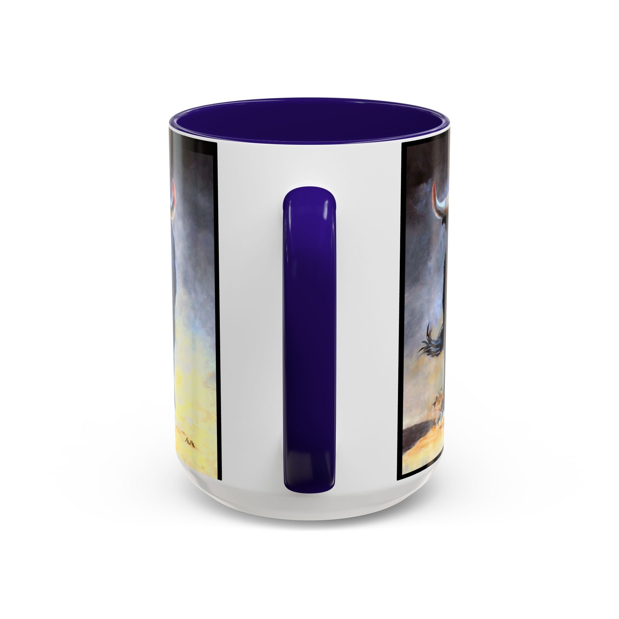 Mugs - premium ceramic 11oz. & 15oz. - artist painted Charging Bull