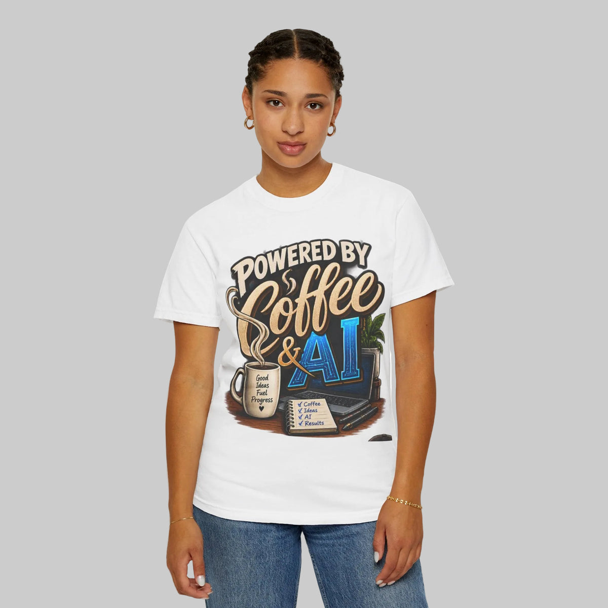 Powered by Coffee & AI T-Shirt