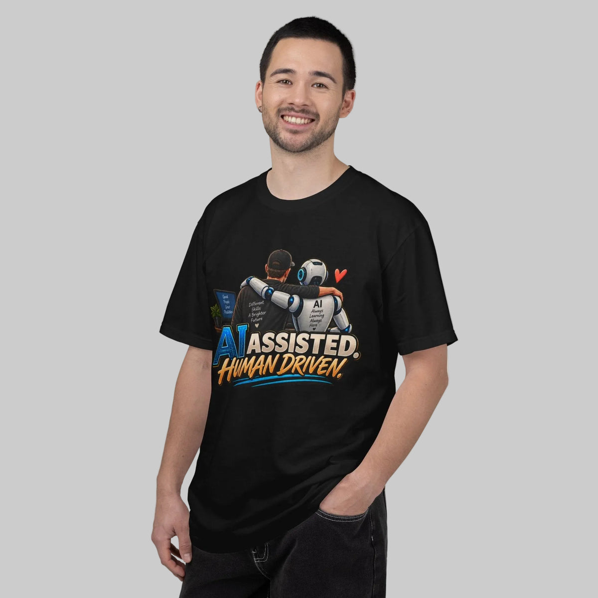 AI Assisted Human Driven Graphic T-Shirt