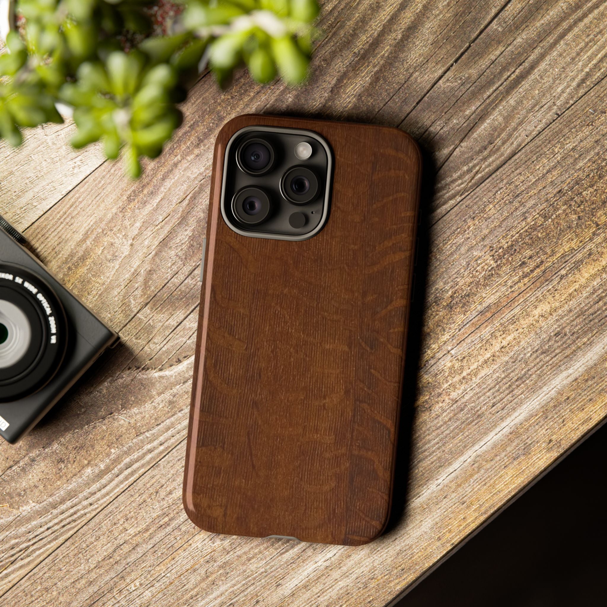 Phone case with 3D Wrap Unique Wood Grain Design - Tough and Durable in Glossy or Matte finish