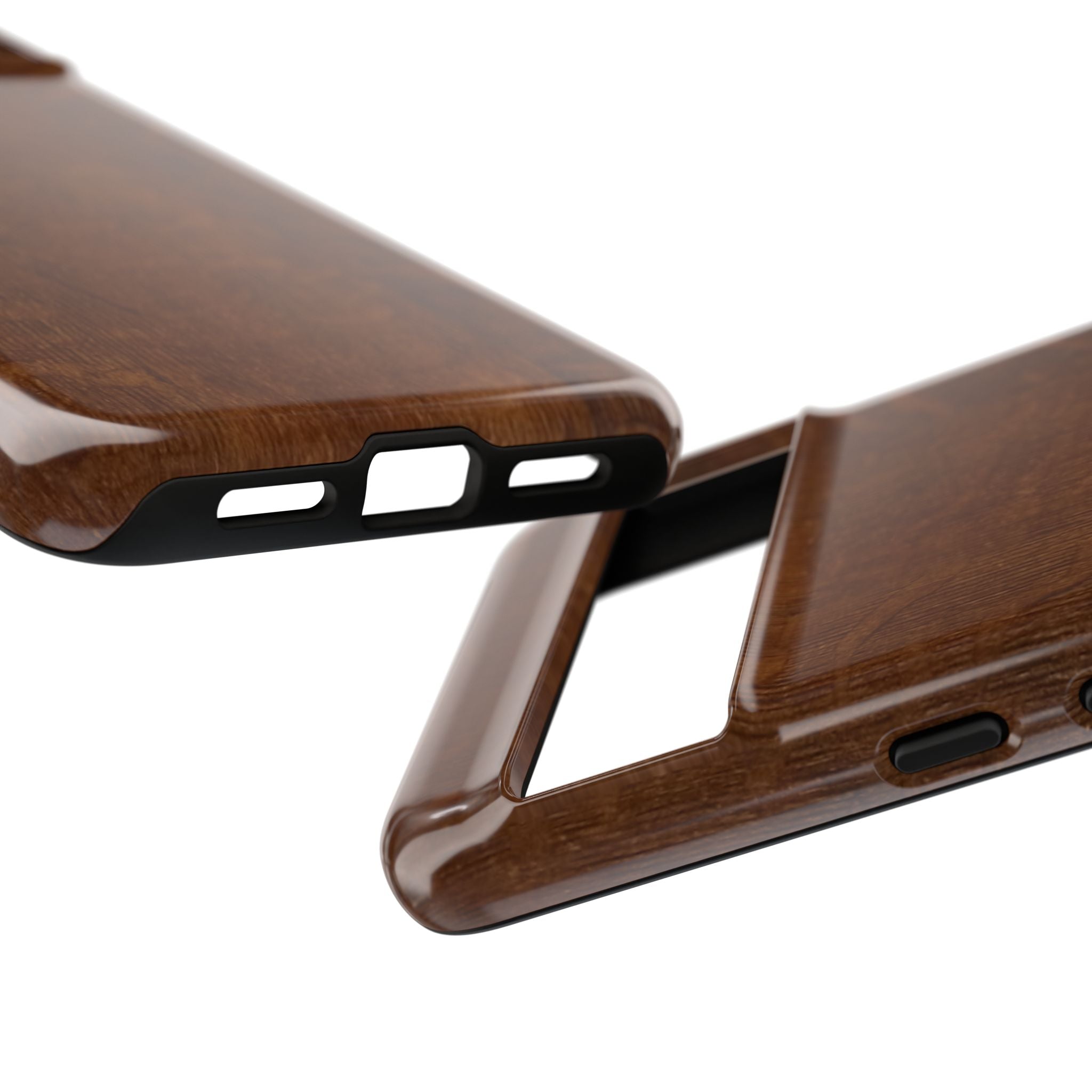 Phone case with 3D Wrap Unique Wood Grain Design - Tough and Durable in Glossy or Matte finish