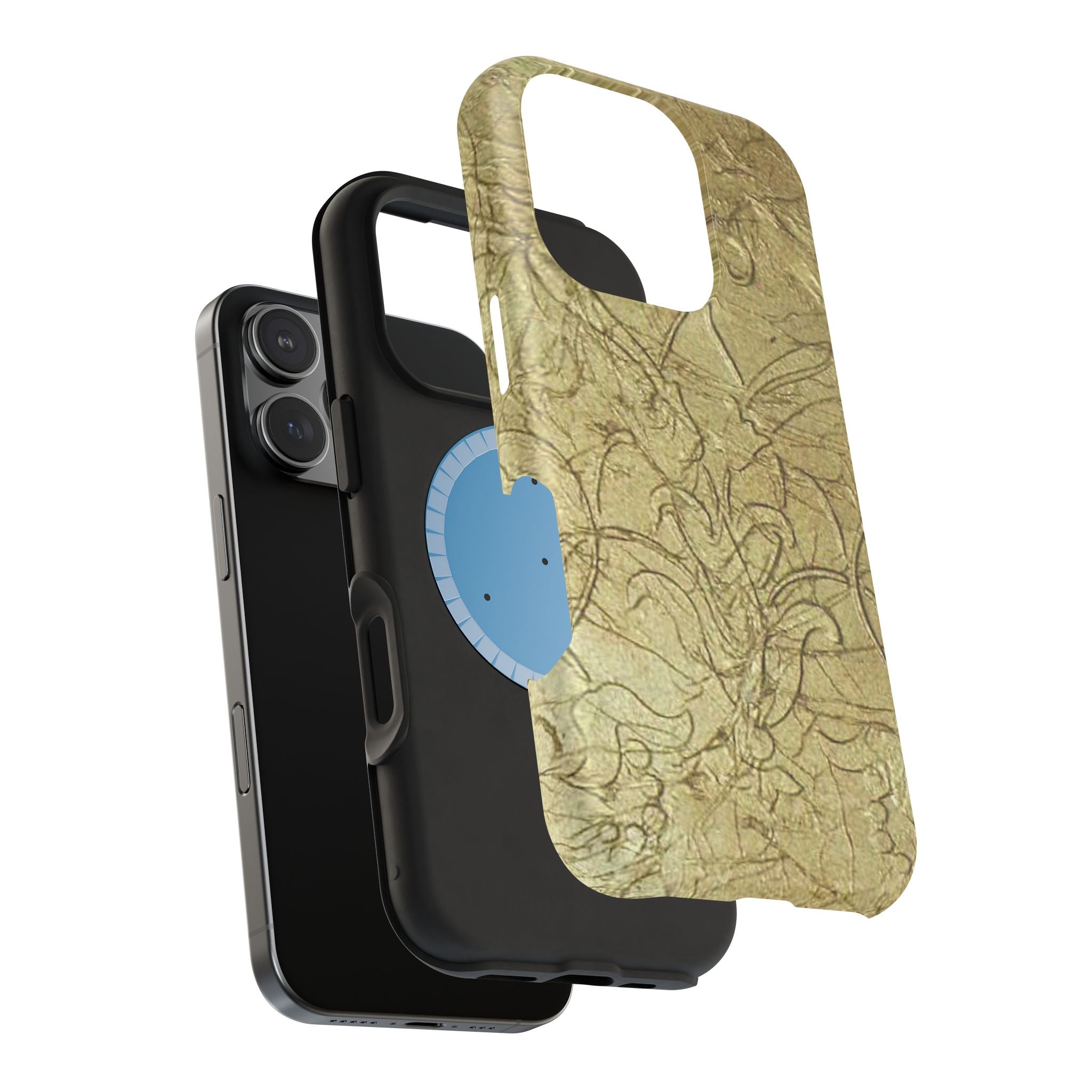 Phone Case - Magnetic Impact in Antique Gold Scroll