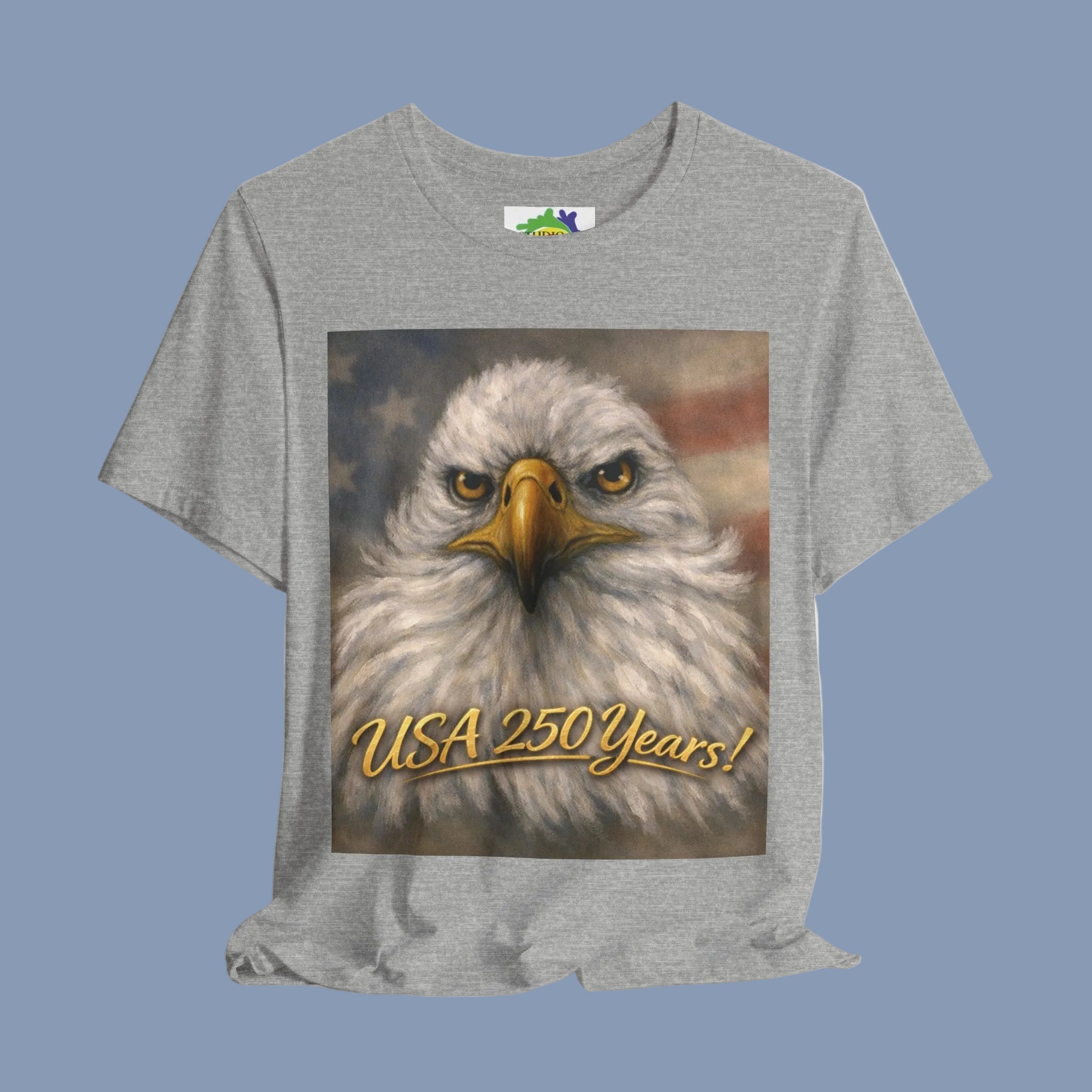 Patriotic Eagle T-Shirt — "USA 250 Years!" Centennial Celebration Tee