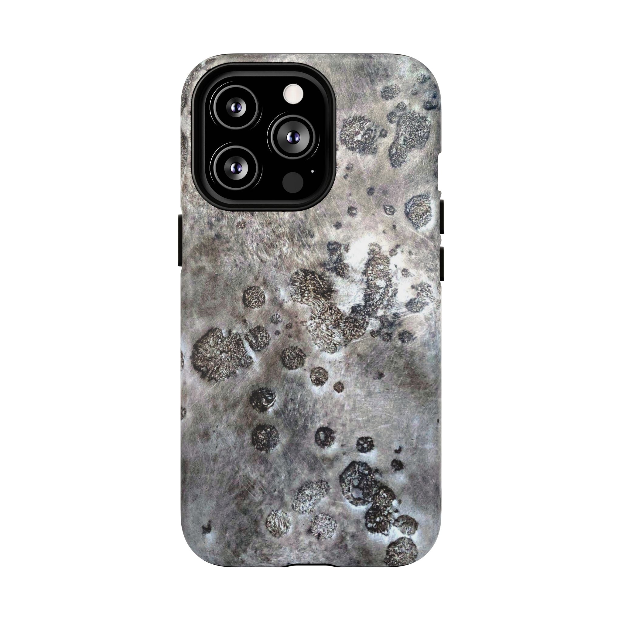 Magnetic iphone case with a Lunar Moon Rock Design is as tough as it looks with 2 layer shell compatible with MagSafe Accessories