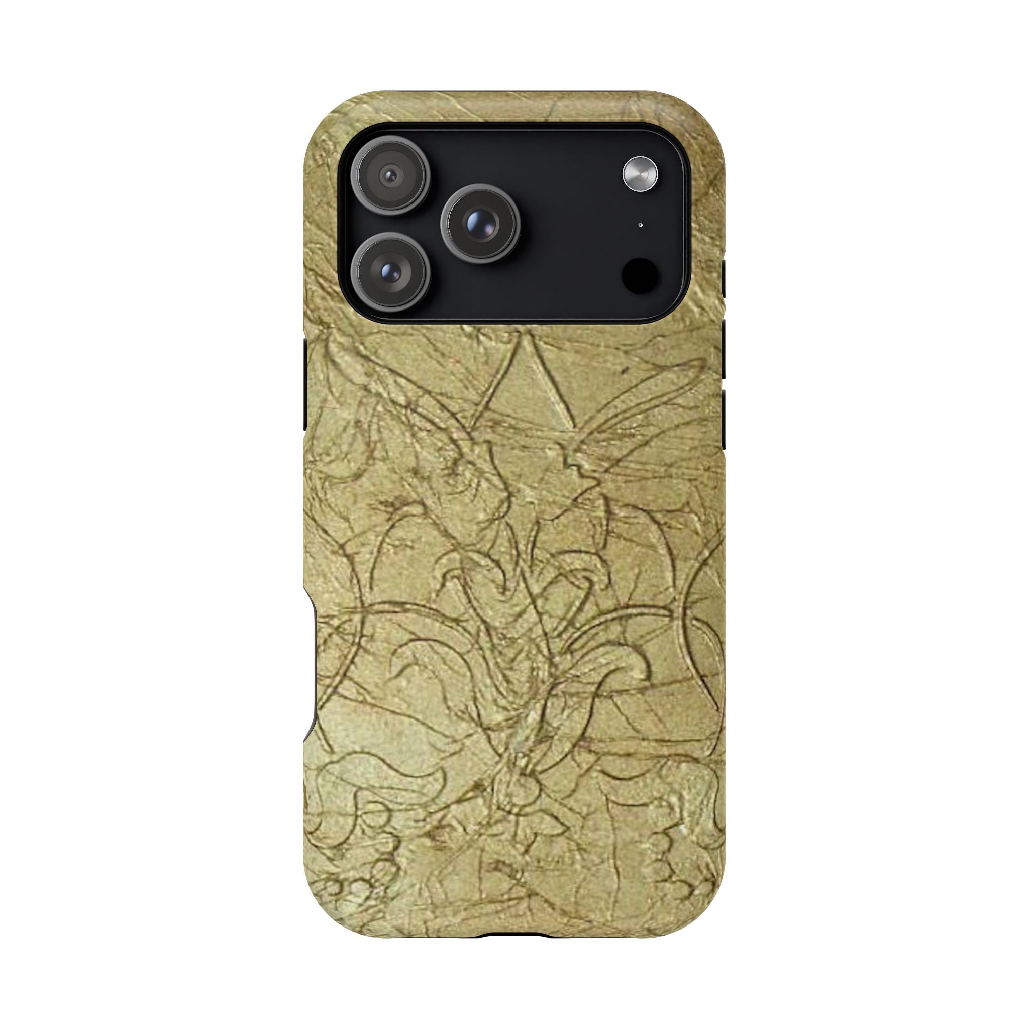 Phone Case - Magnetic Impact in Antique Gold Scroll