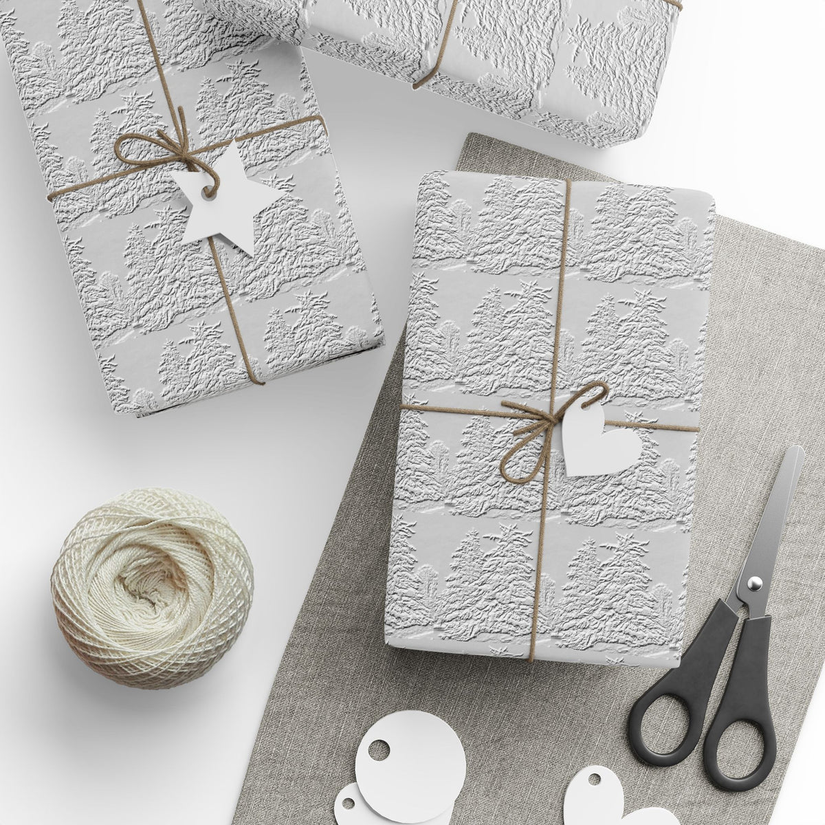 Elegant Winter Wonderland Textured Wrapping Papers designed by Studio Blitz for All Occasions
