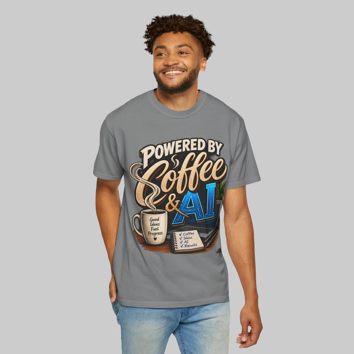 Powered by Coffee & AI T-Shirt