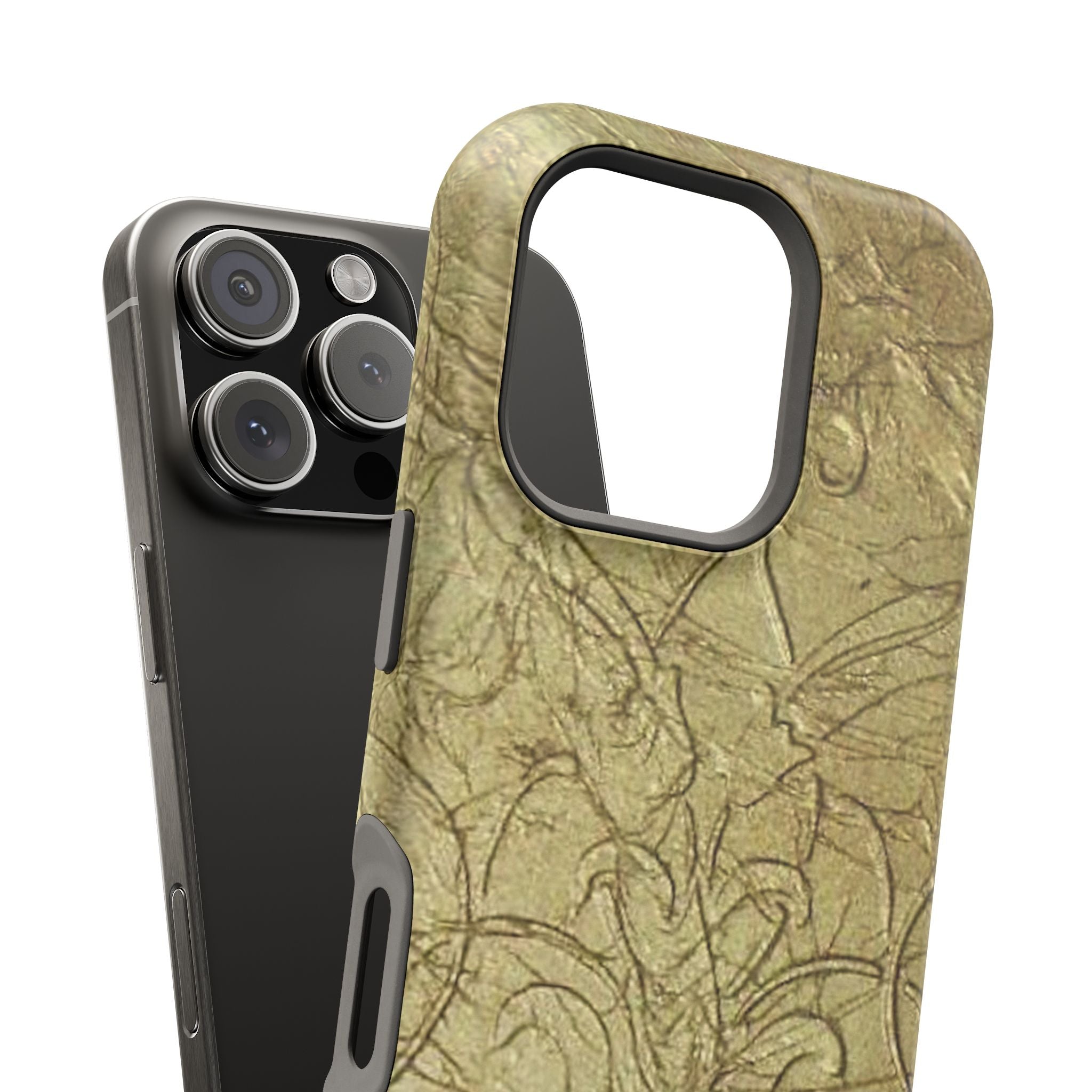 Phone Case - Magnetic Impact in Antique Gold Scroll