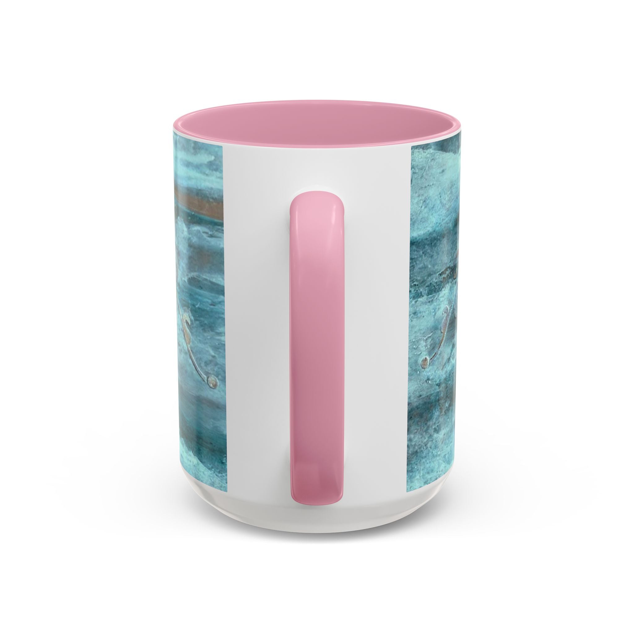 Mugs - Artistically painted with scrolled design 15oz & 11oz by Studio Blitz