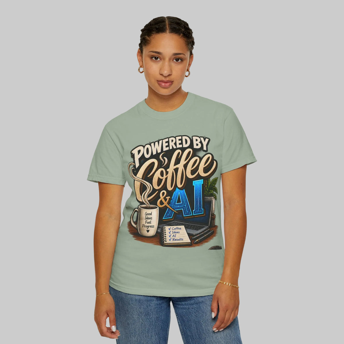 Powered by Coffee & AI T-Shirt