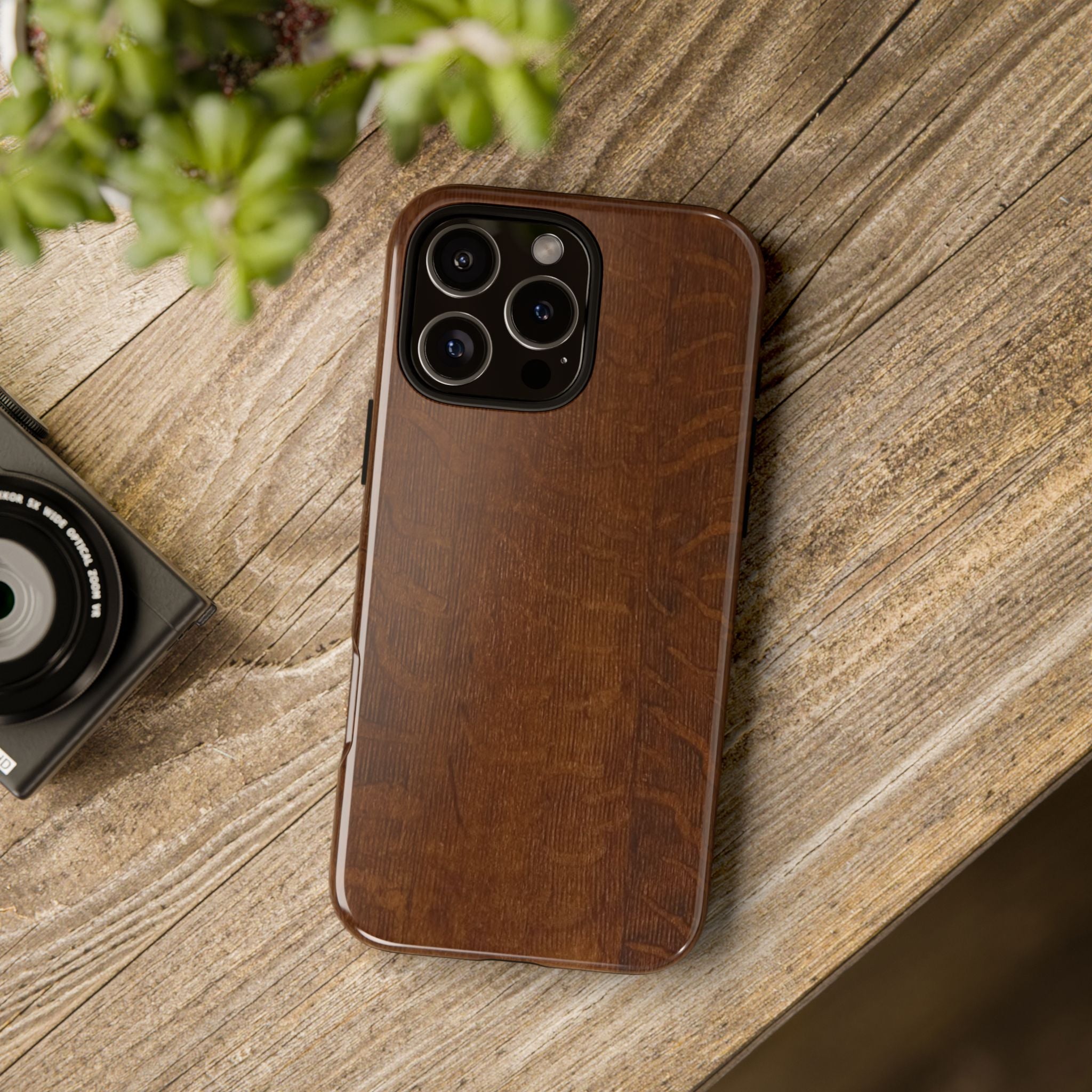 Phone case with 3D Wrap Unique Wood Grain Design - Tough and Durable in Glossy or Matte finish
