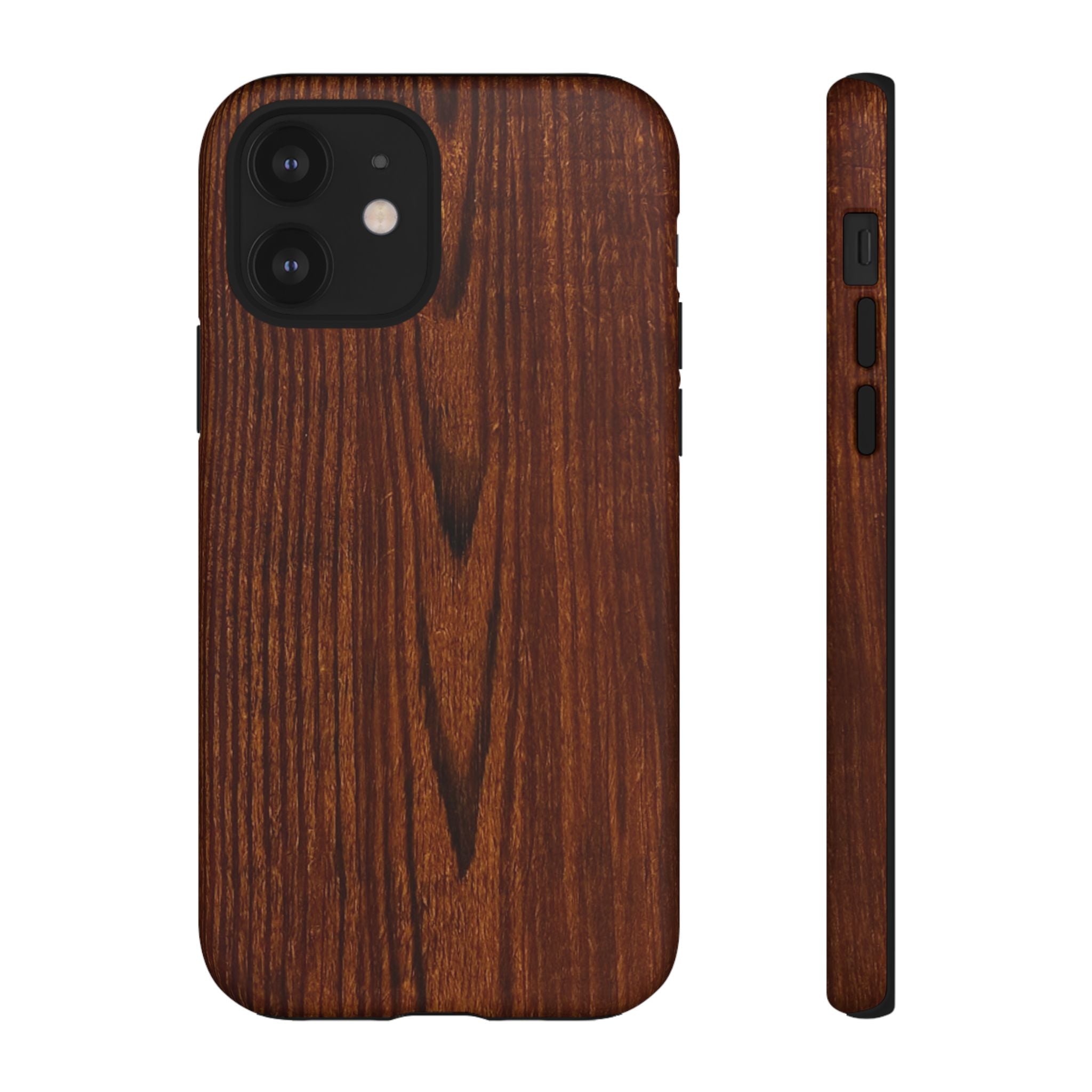 Phone Case in Fine Wood Grain Design with rustic, rugged good looks with toughness and durability for UV and impact resistance protection
