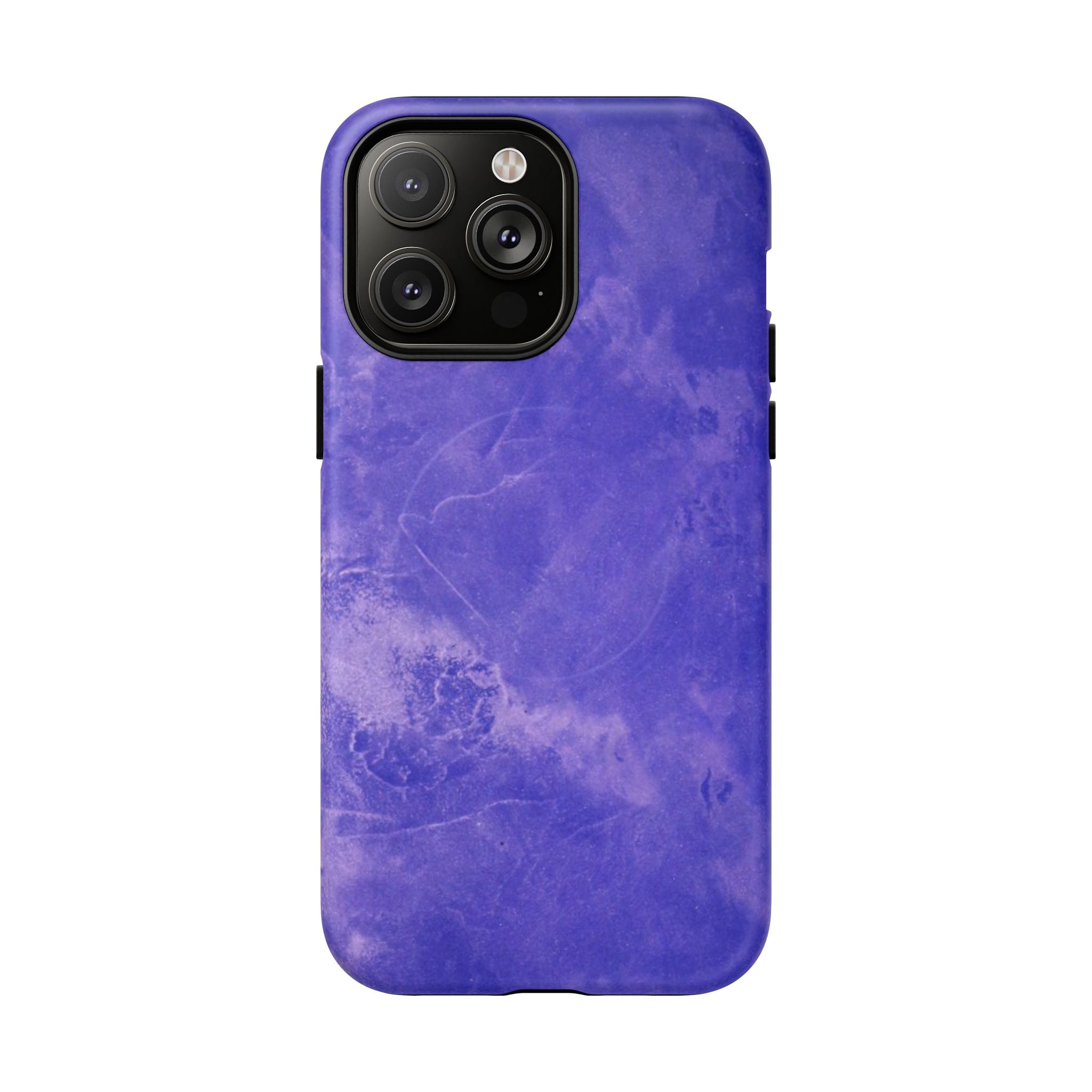 Magnetic iphone case in Blue abstract design with dual layers for toughness and compatible with MagSafe Accessories