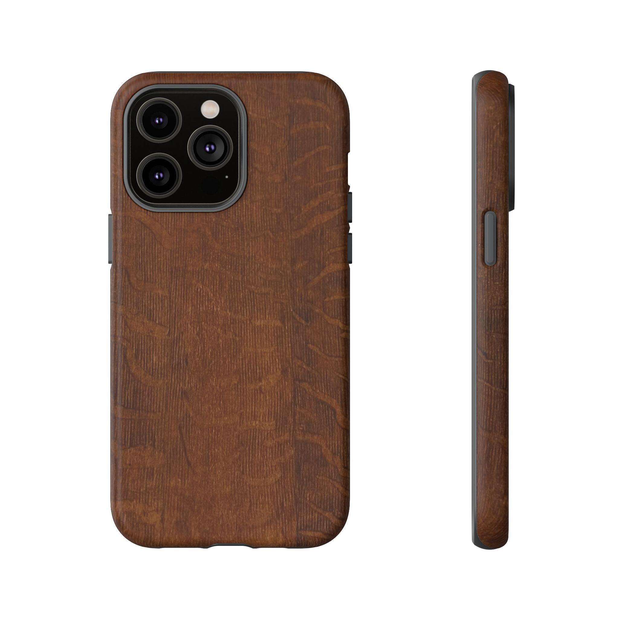 Phone case with 3D Wrap Unique Wood Grain Design - Tough and Durable in Glossy or Matte finish