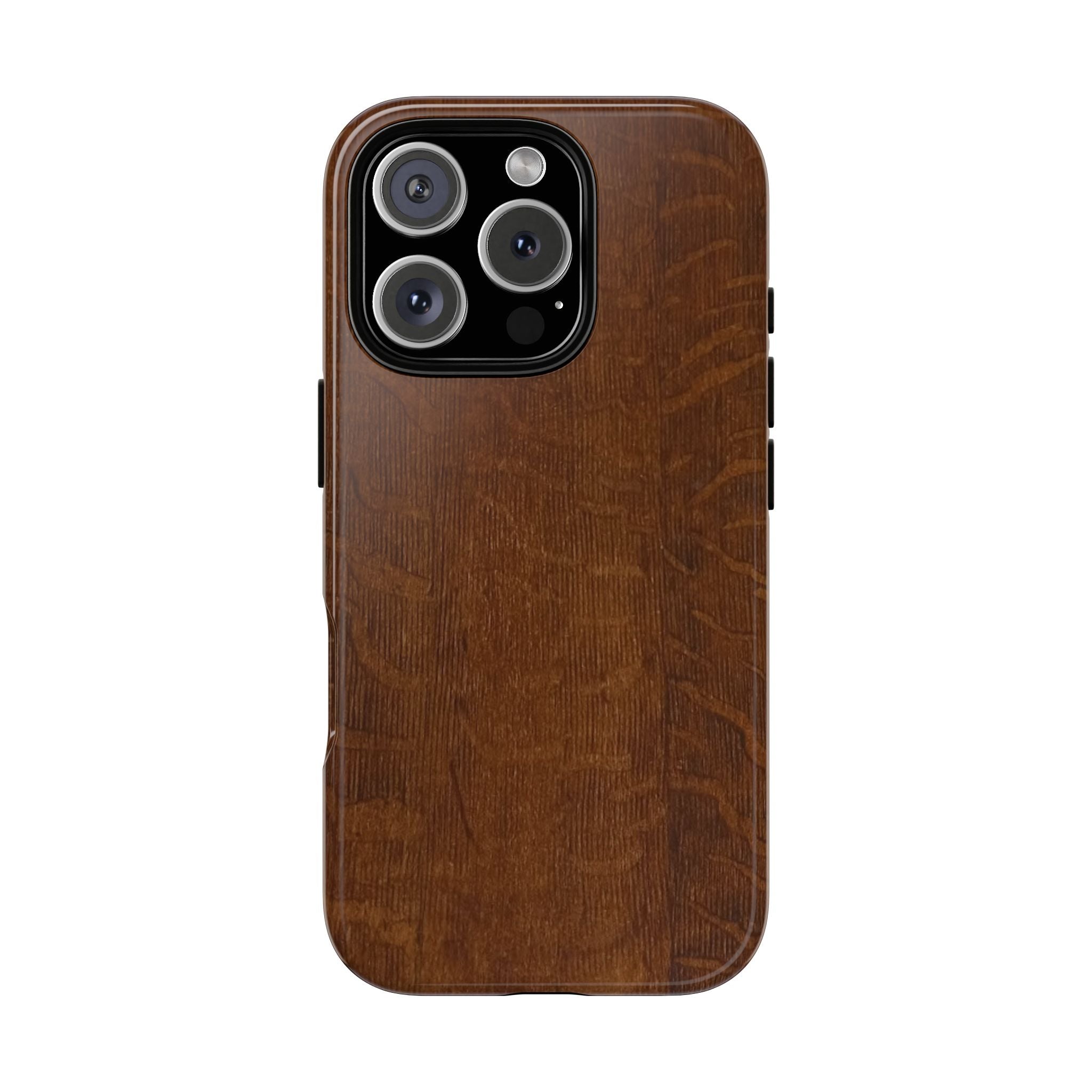 Phone case with 3D Wrap Unique Wood Grain Design - Tough and Durable in Glossy or Matte finish